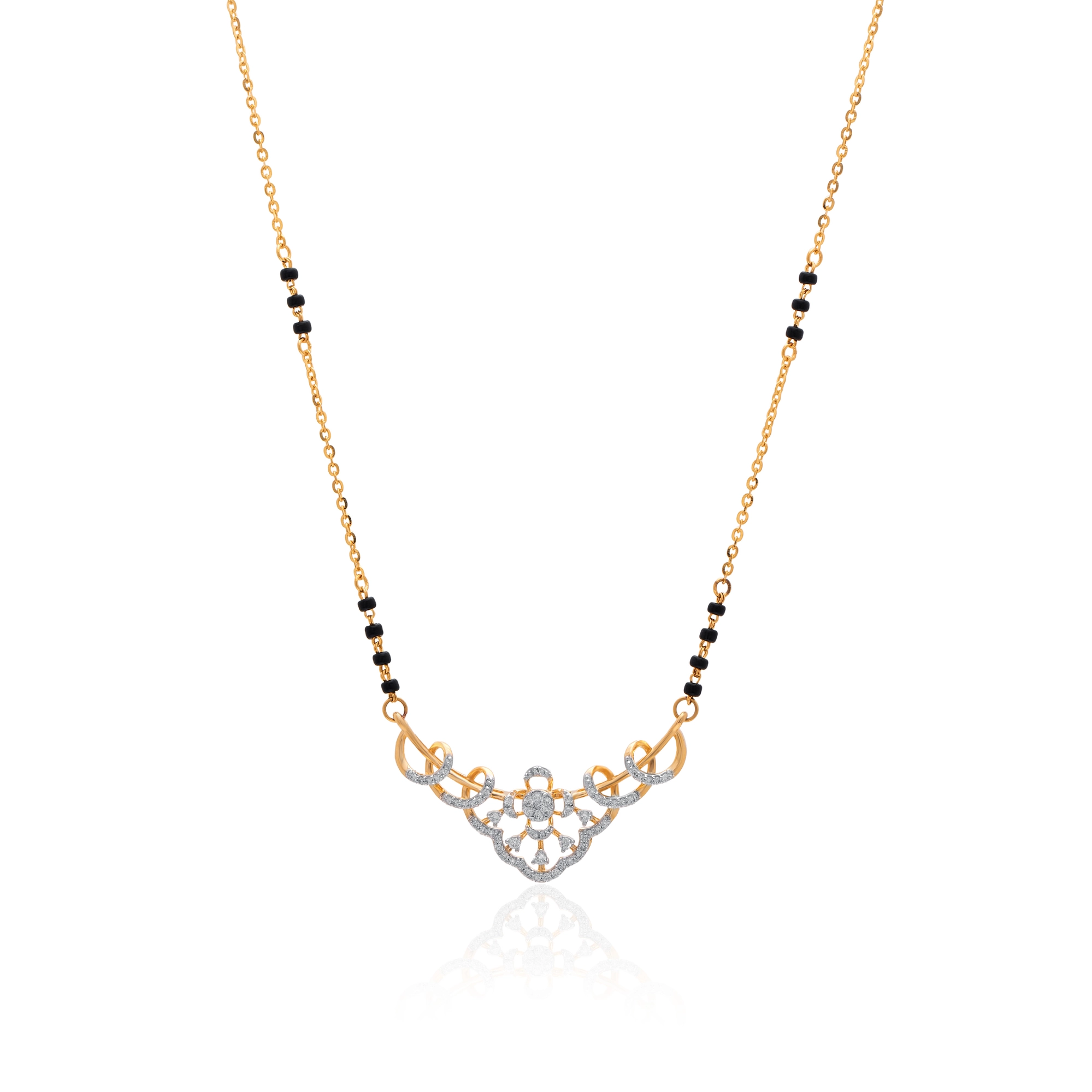 Yellow Gold Diamond Mangalsutra thumbnail 3