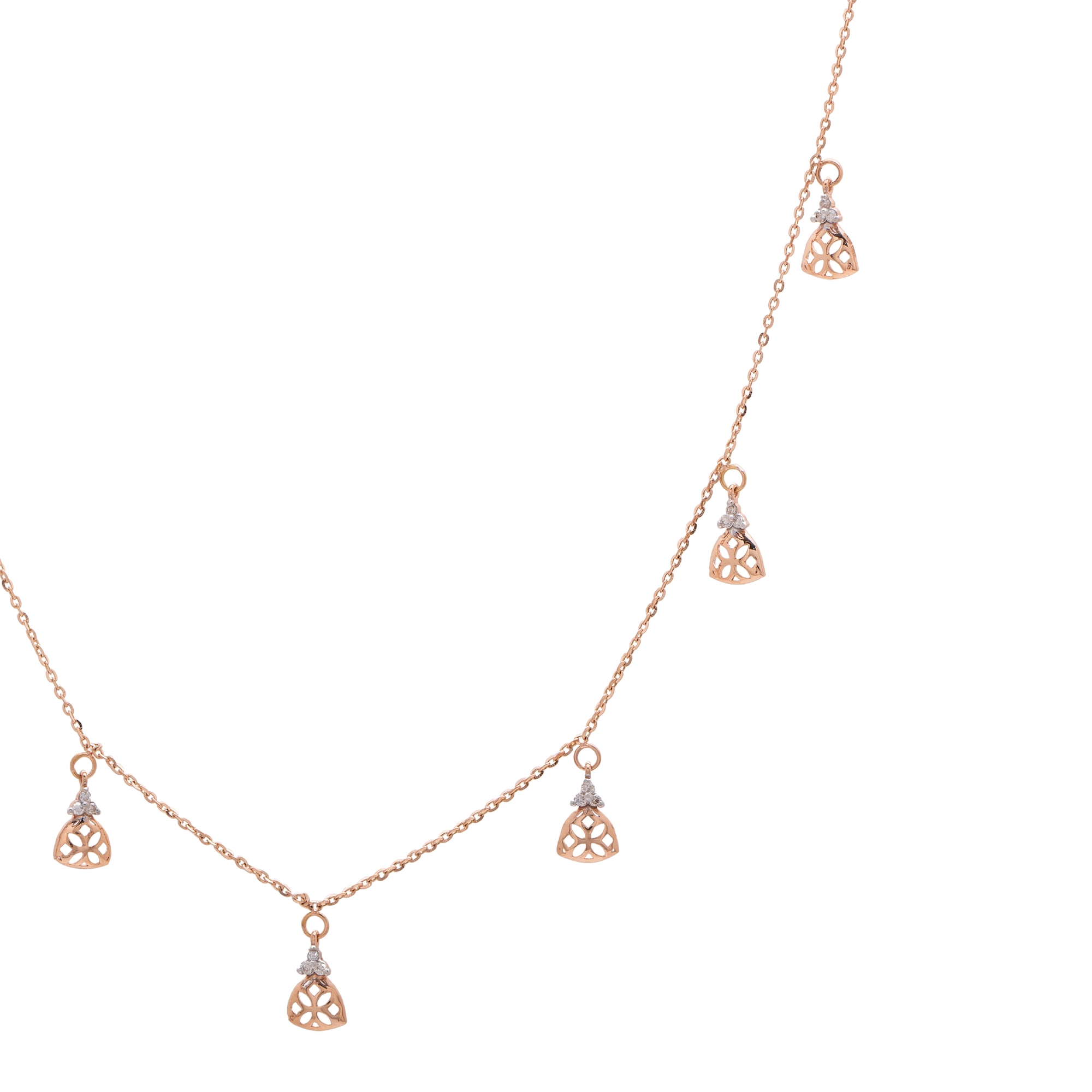 Rose Gold Diamond Necklace thumbnail 2