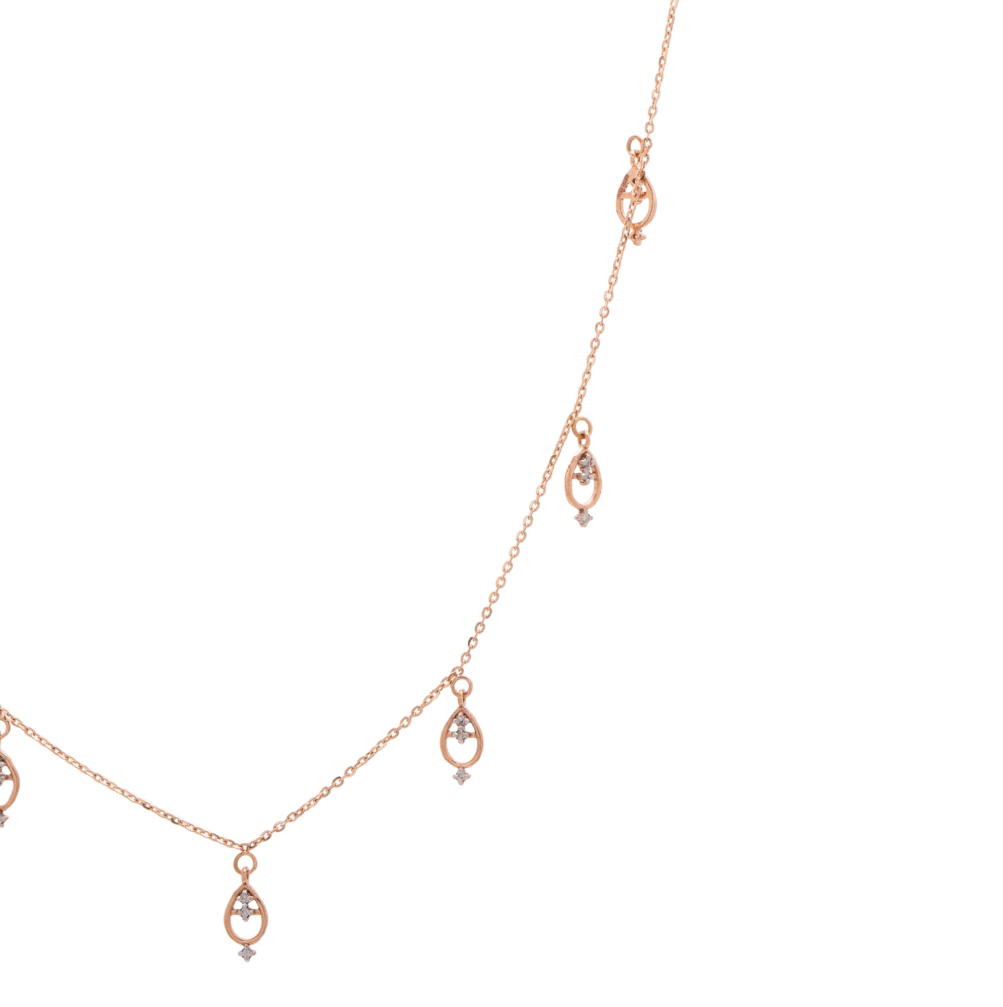 Rose Gold Diamond Necklace thumbnail 2