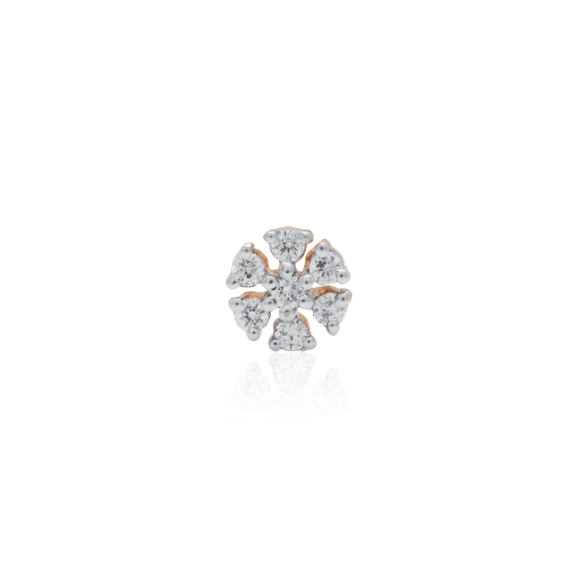 Yellow Gold Diamond Nose Pin