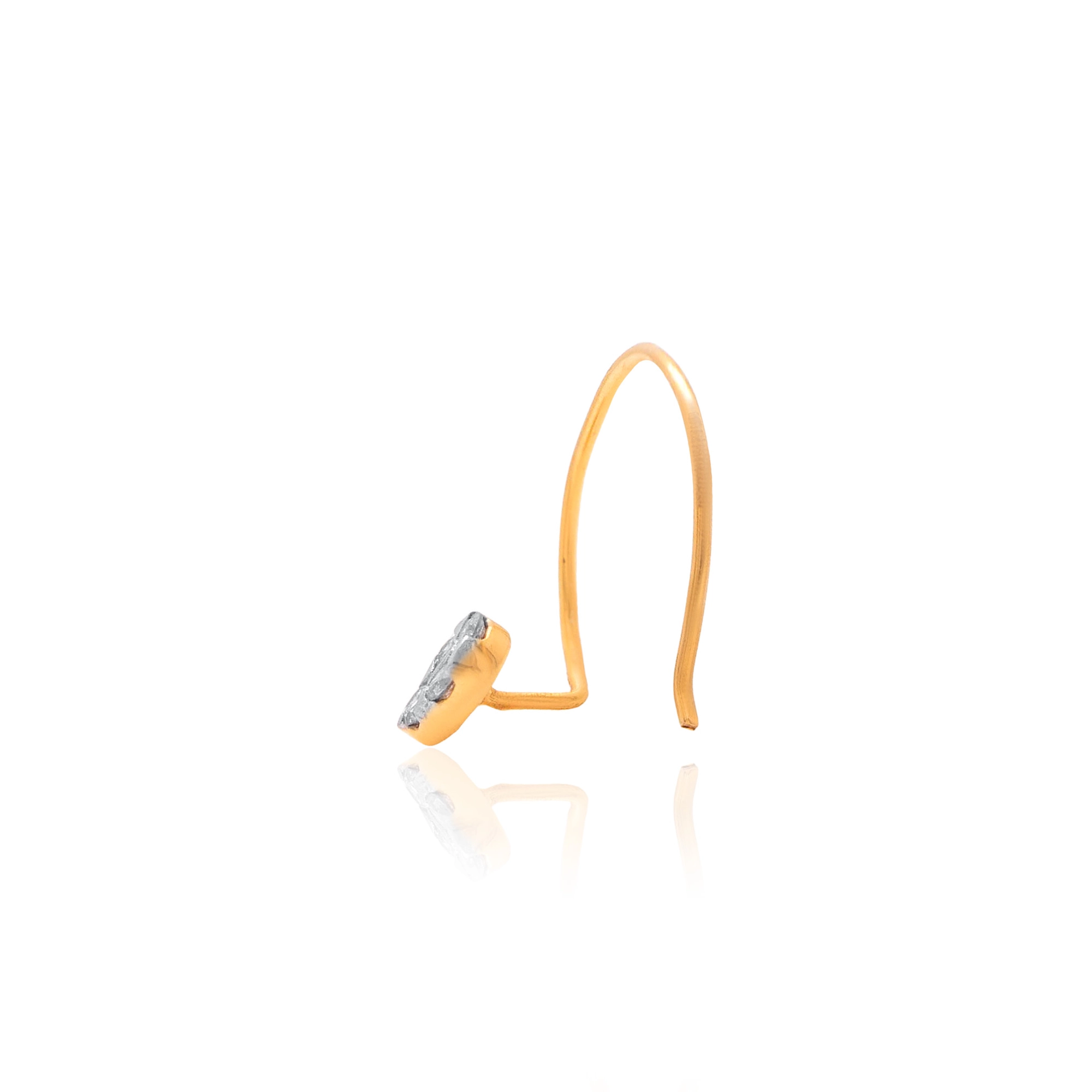 Yellow Gold Diamond Nose Pin
