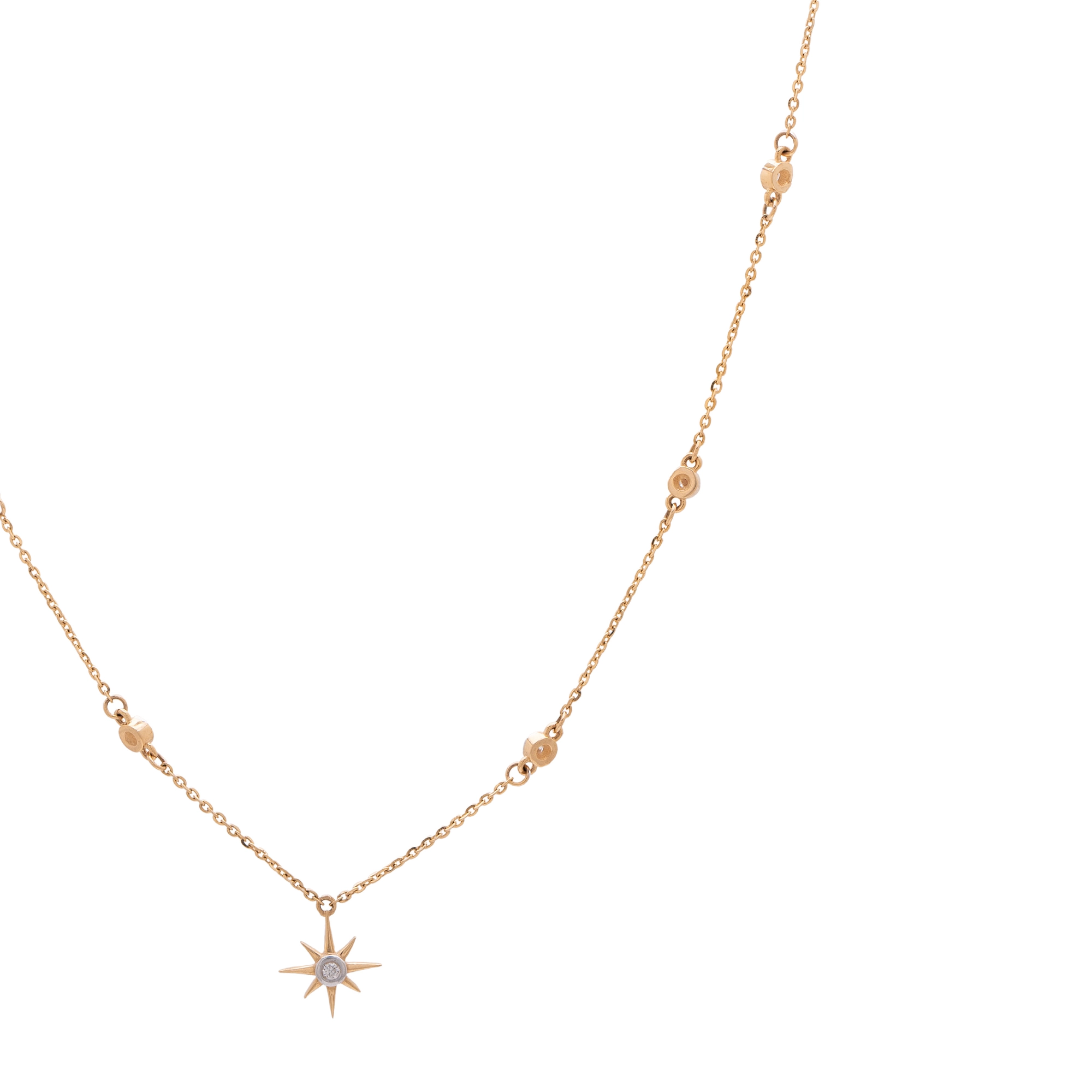 Yellow Gold Diamond Necklace thumbnail 2