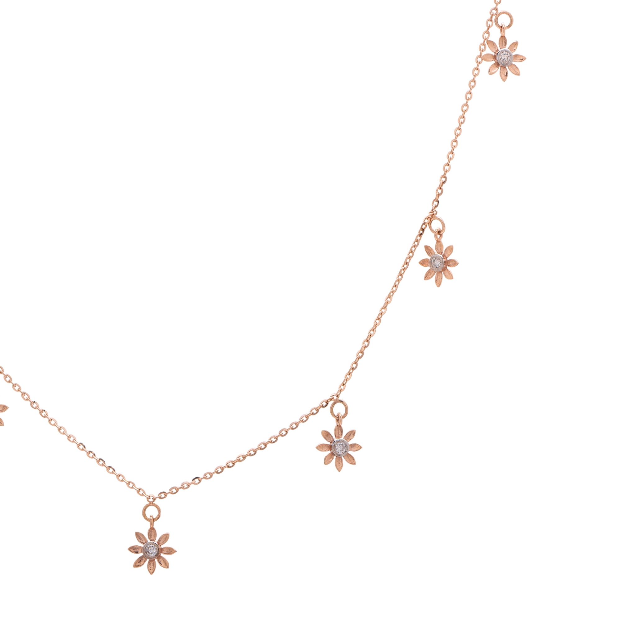 Rose Gold Diamond Necklace thumbnail 2