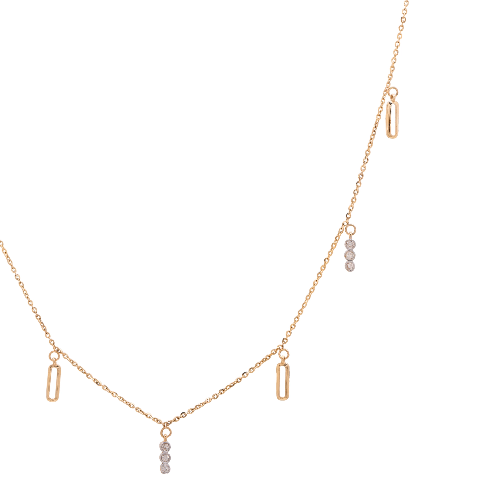 Yellow Gold Diamond Necklace thumbnail 2