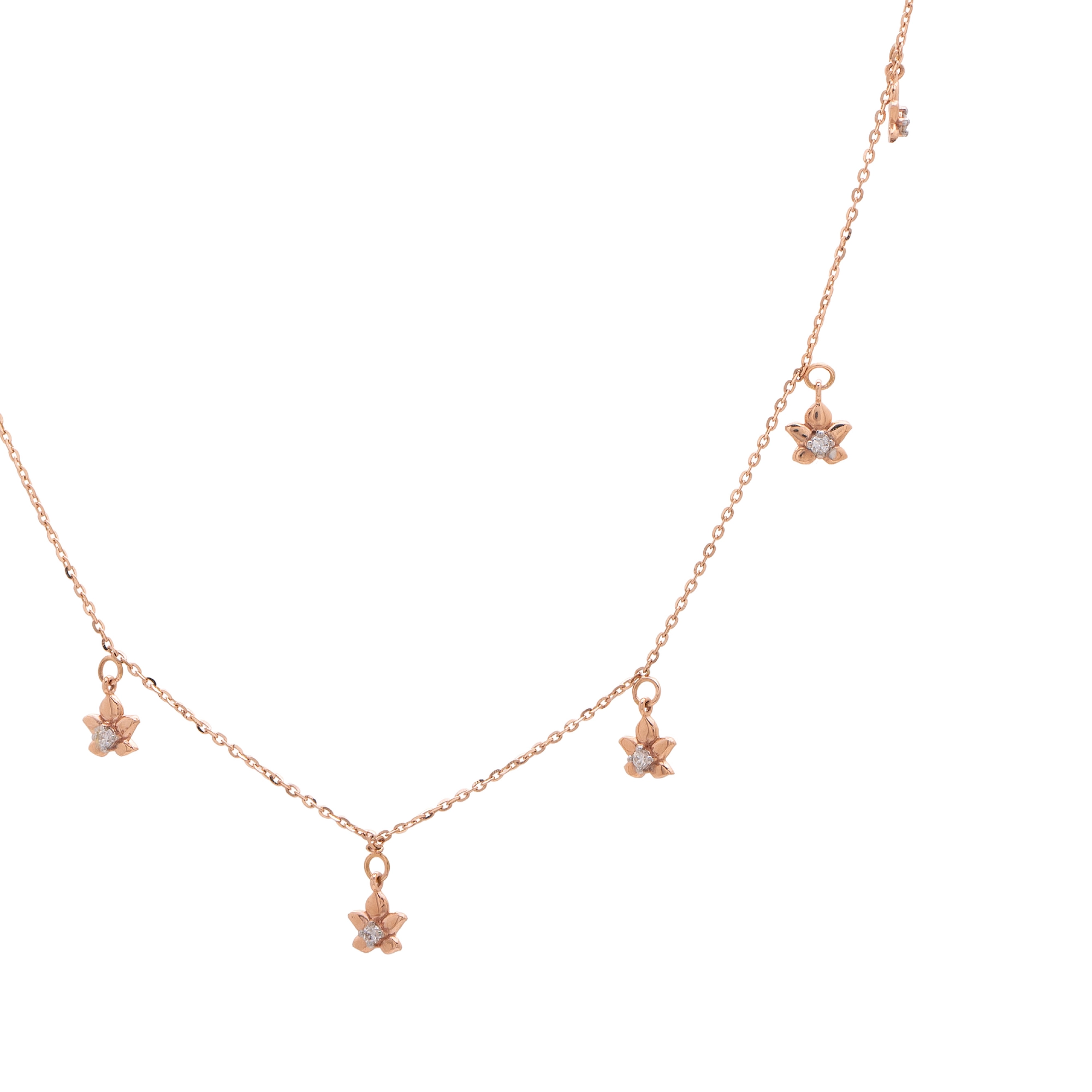 Rose Gold Diamond Necklace thumbnail 2