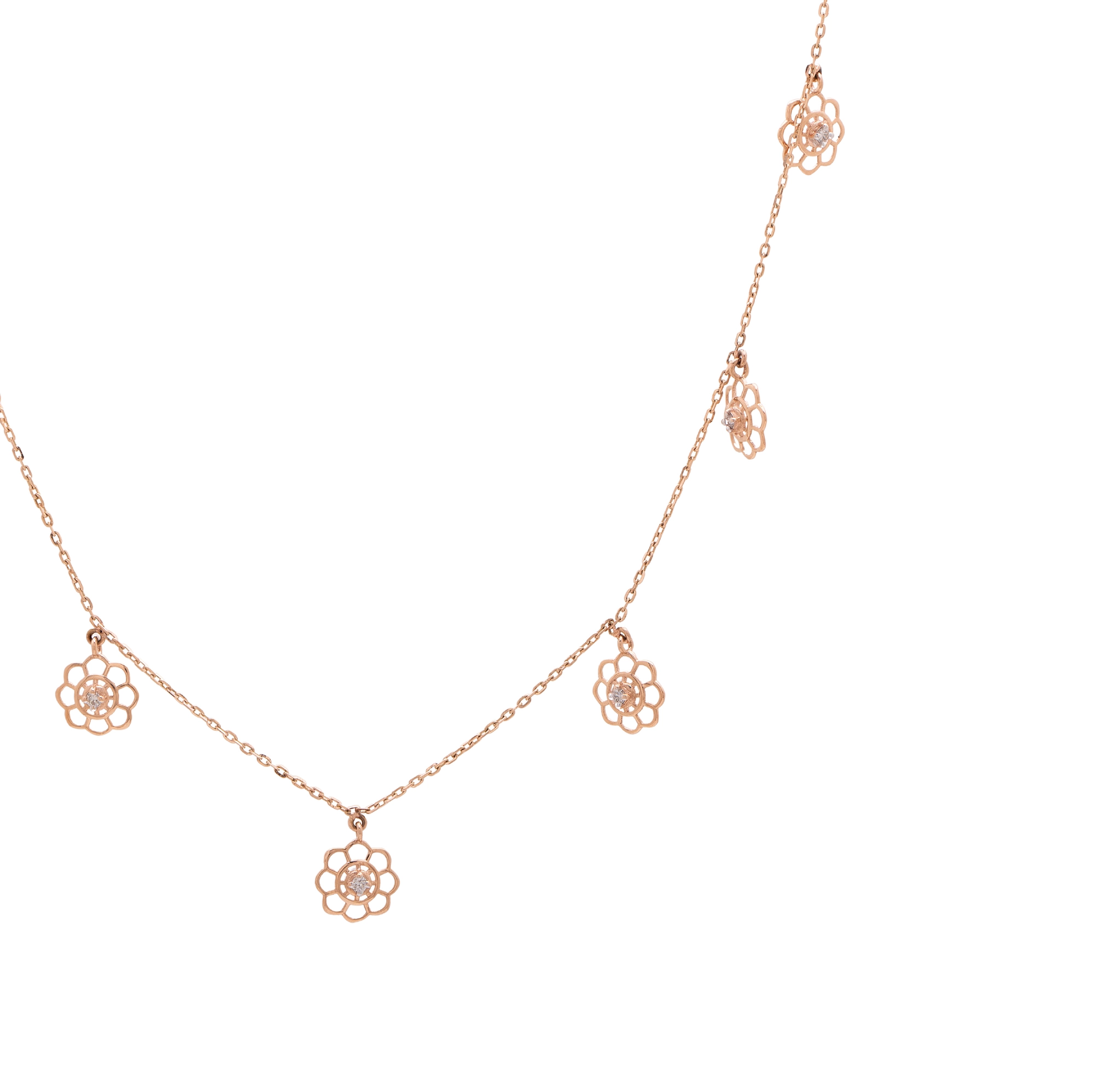 Rose Gold Diamond Necklace thumbnail 2