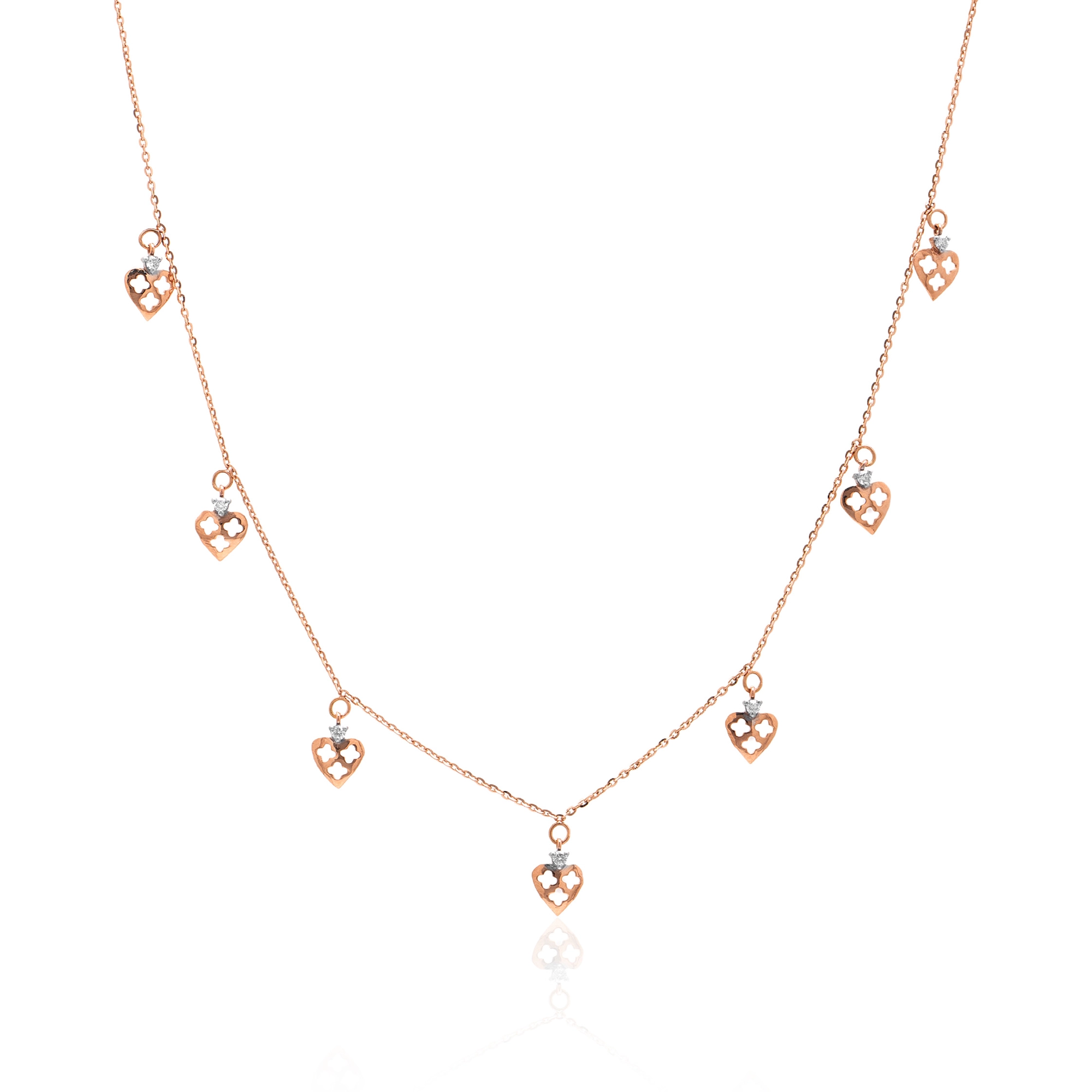 Rose Gold Diamond Necklace thumbnail 3