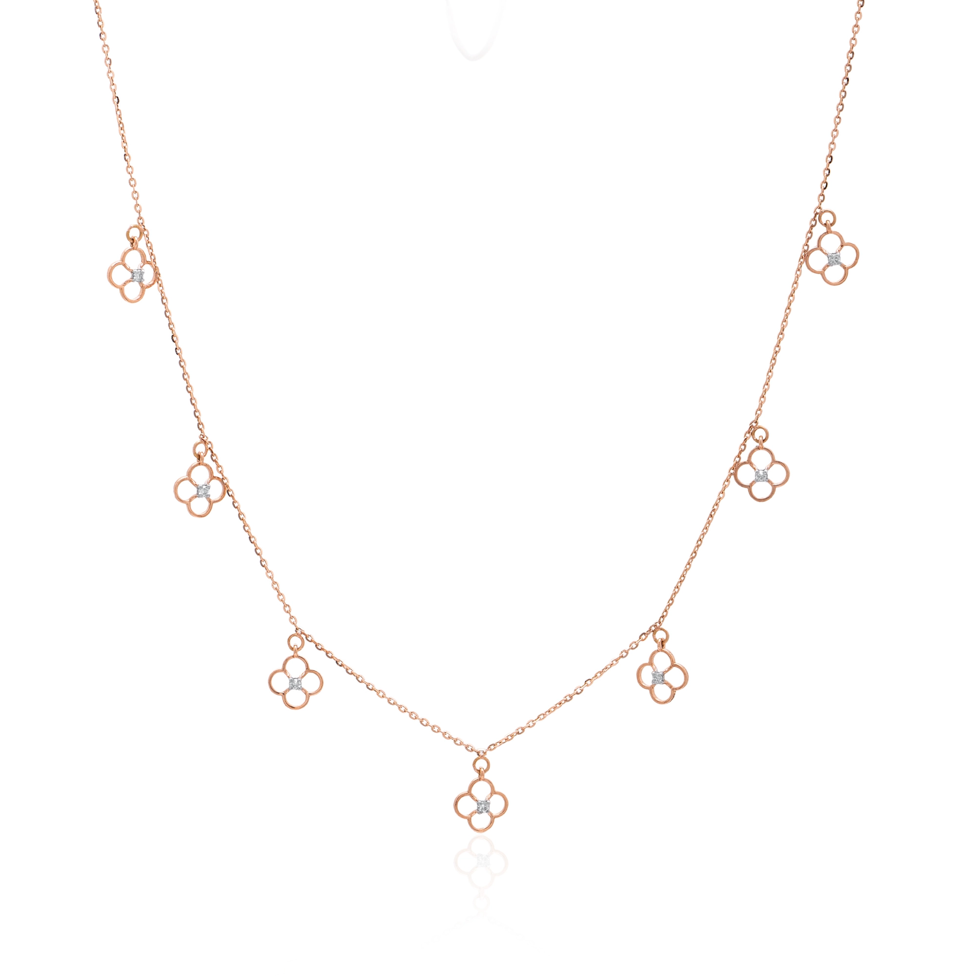 Rose Gold Diamond Necklace thumbnail 3