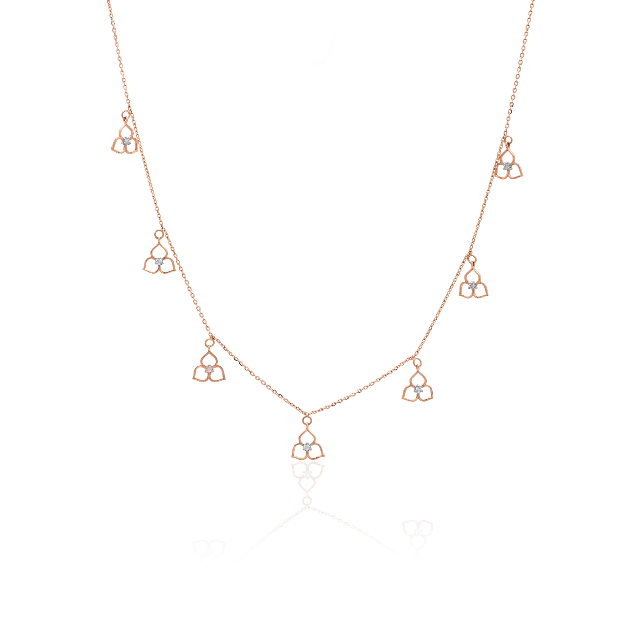 Rose Gold Diamond Necklace thumbnail 3