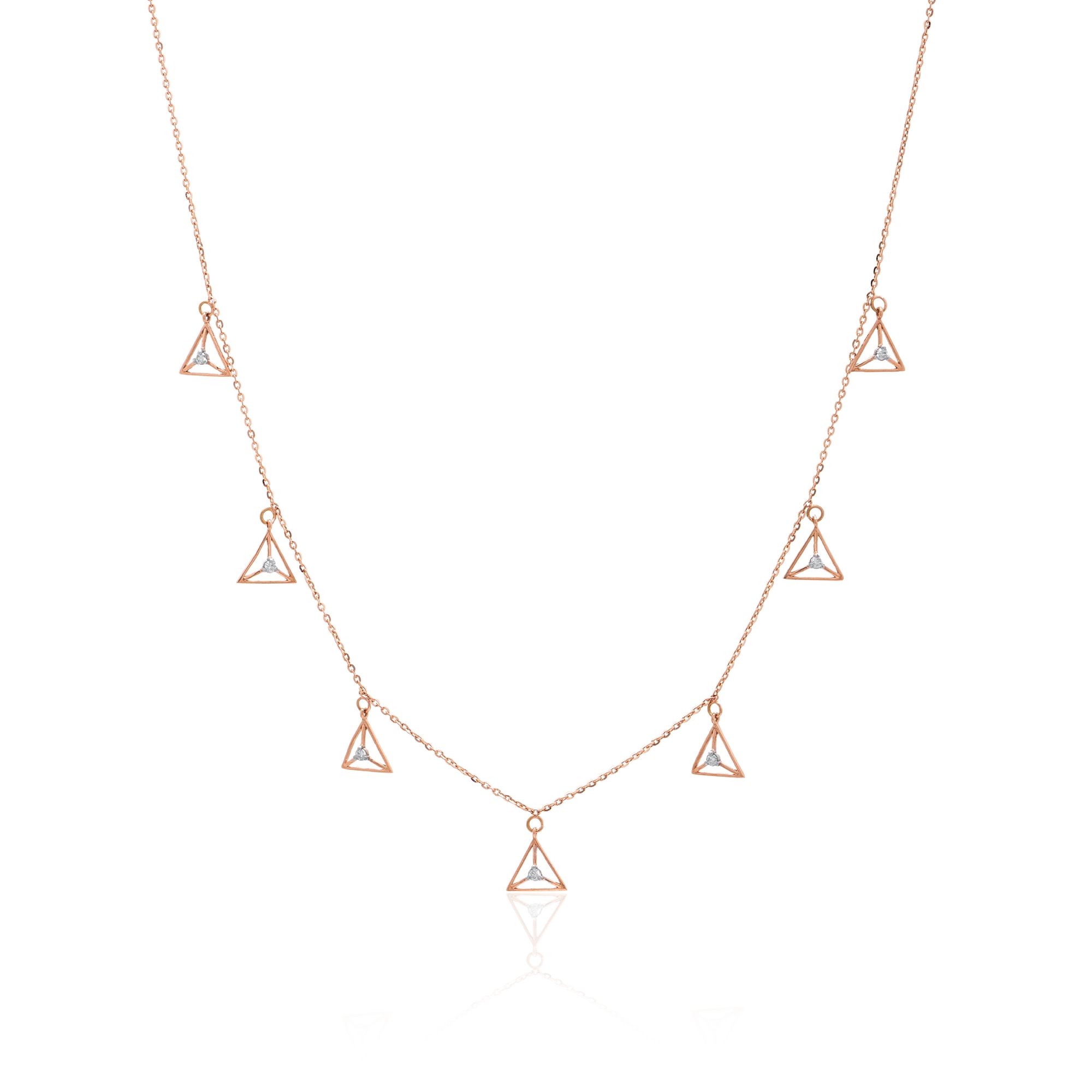 Rose Gold Diamond Necklace thumbnail 3