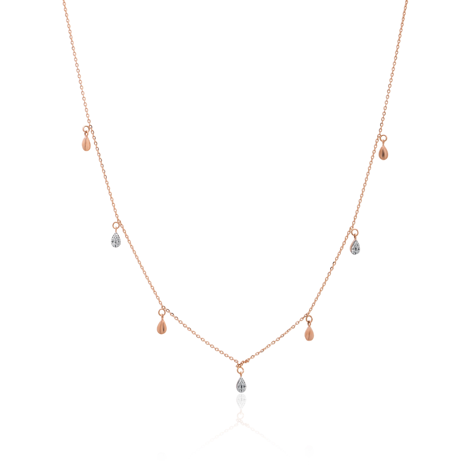 Rose Gold Diamond Necklace thumbnail 3