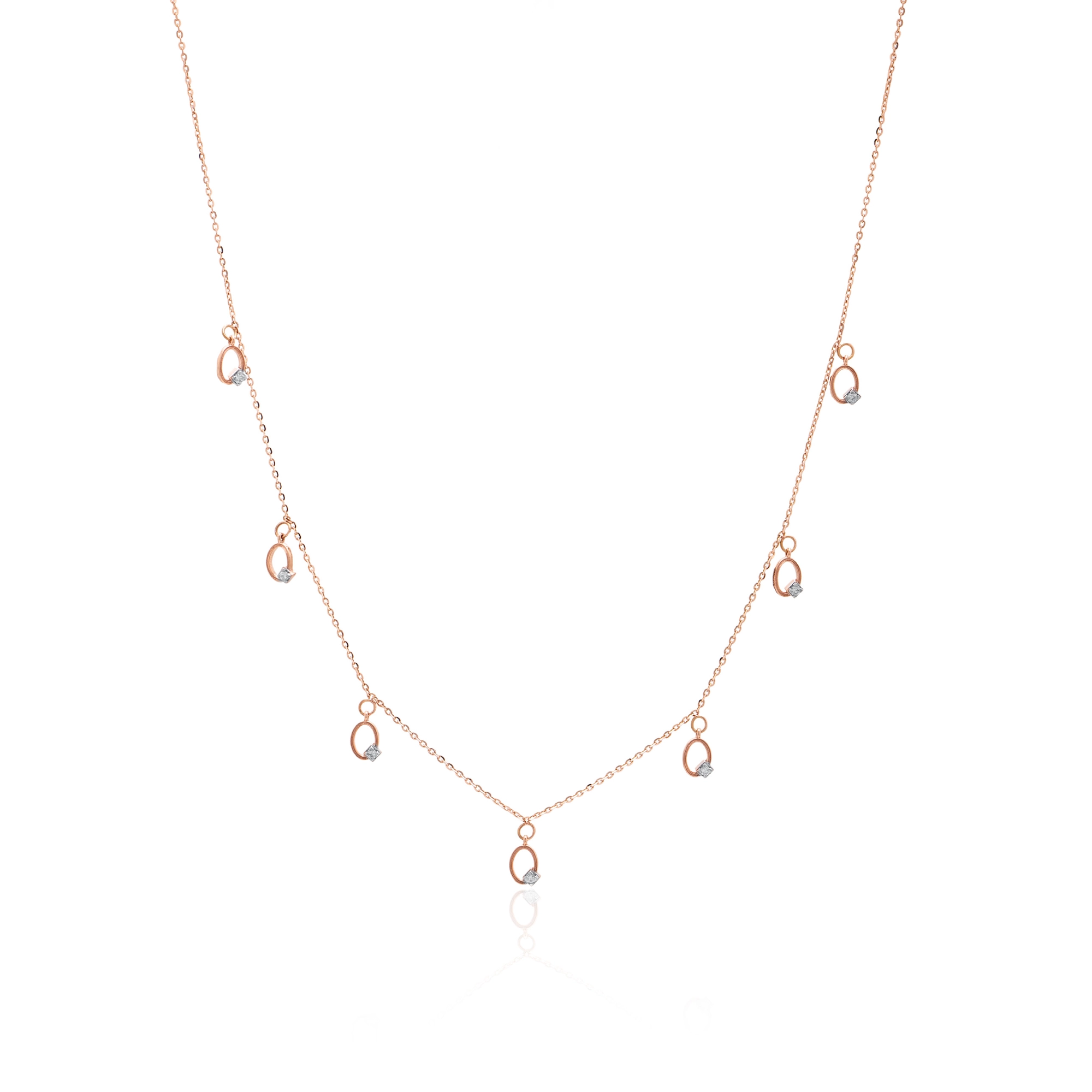Rose Gold Diamond Necklace thumbnail 3