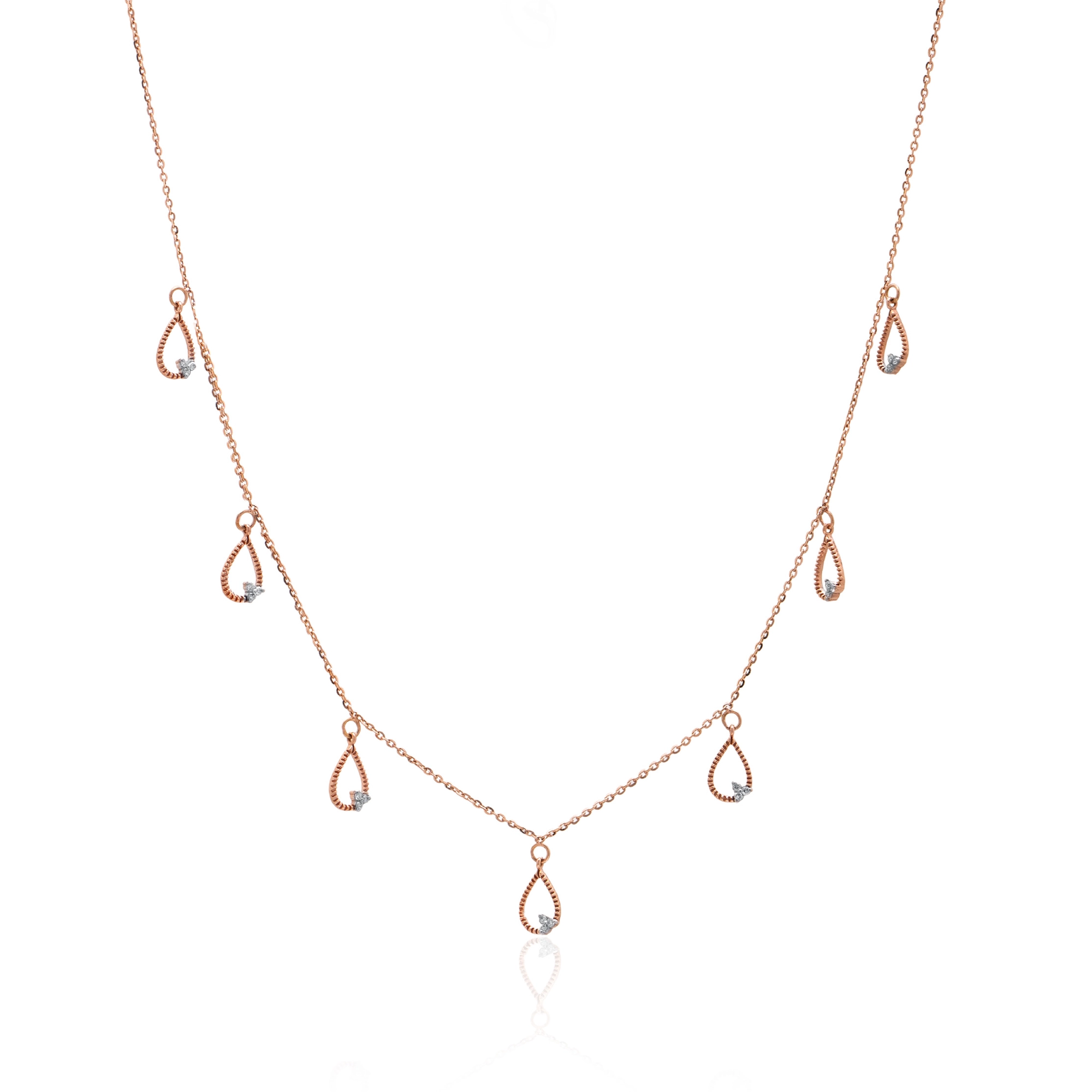 Rose Gold Diamond Necklace thumbnail 3