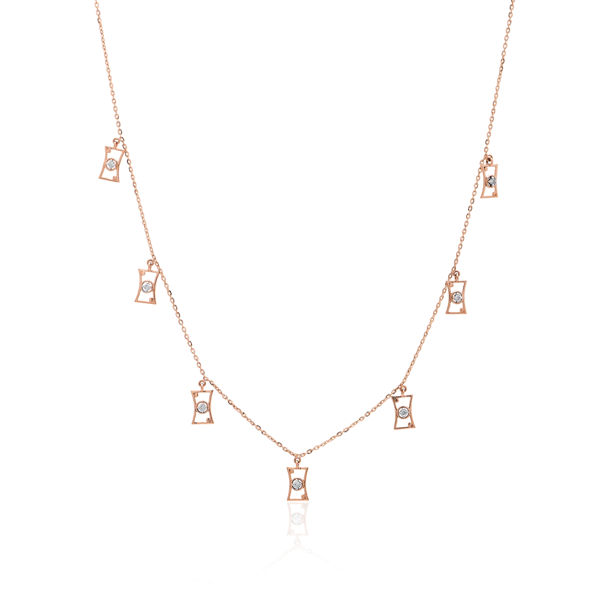 Rose Gold Diamond Necklace thumbnail 3