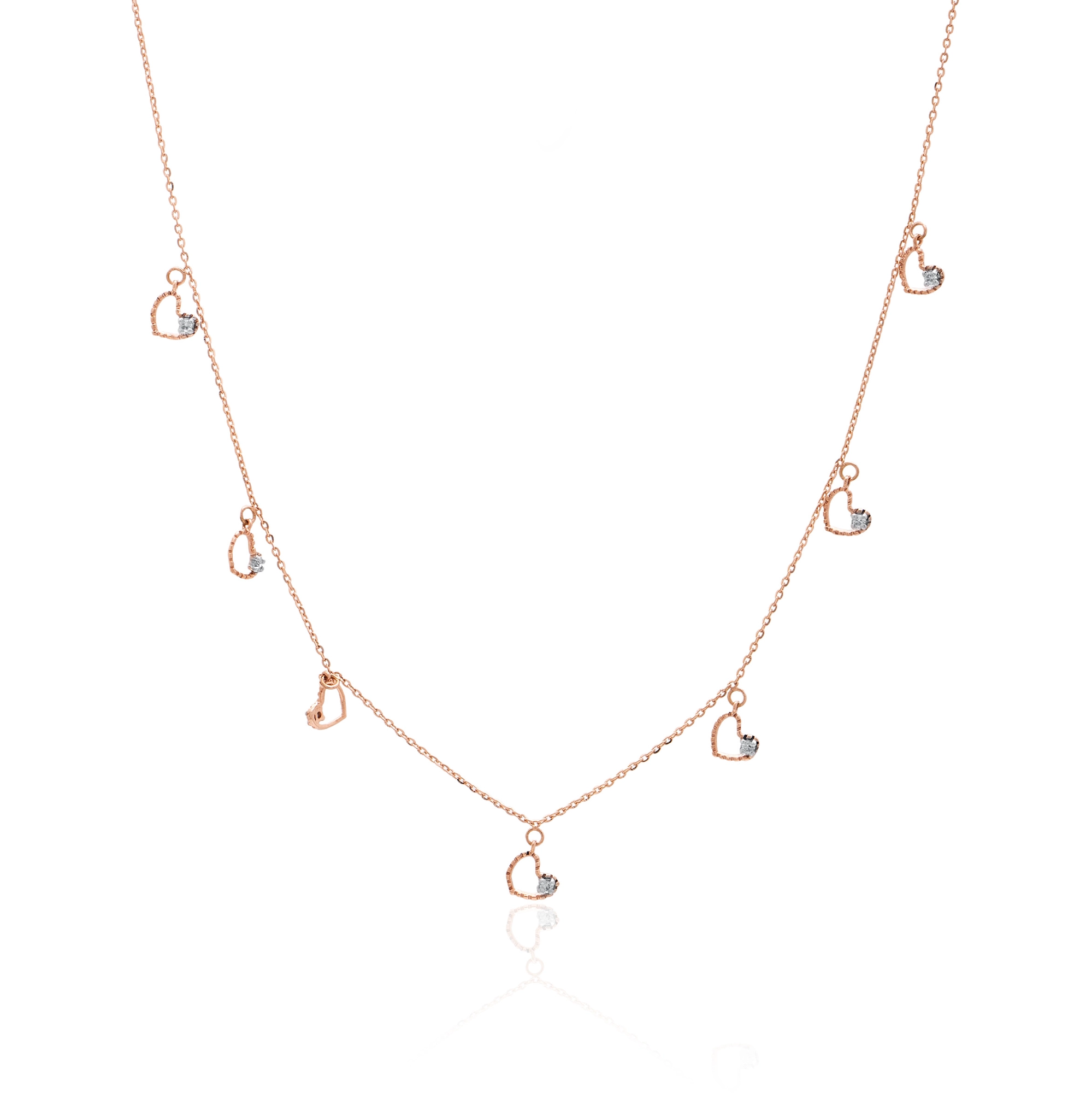 Rose Gold Diamond Necklace thumbnail 3