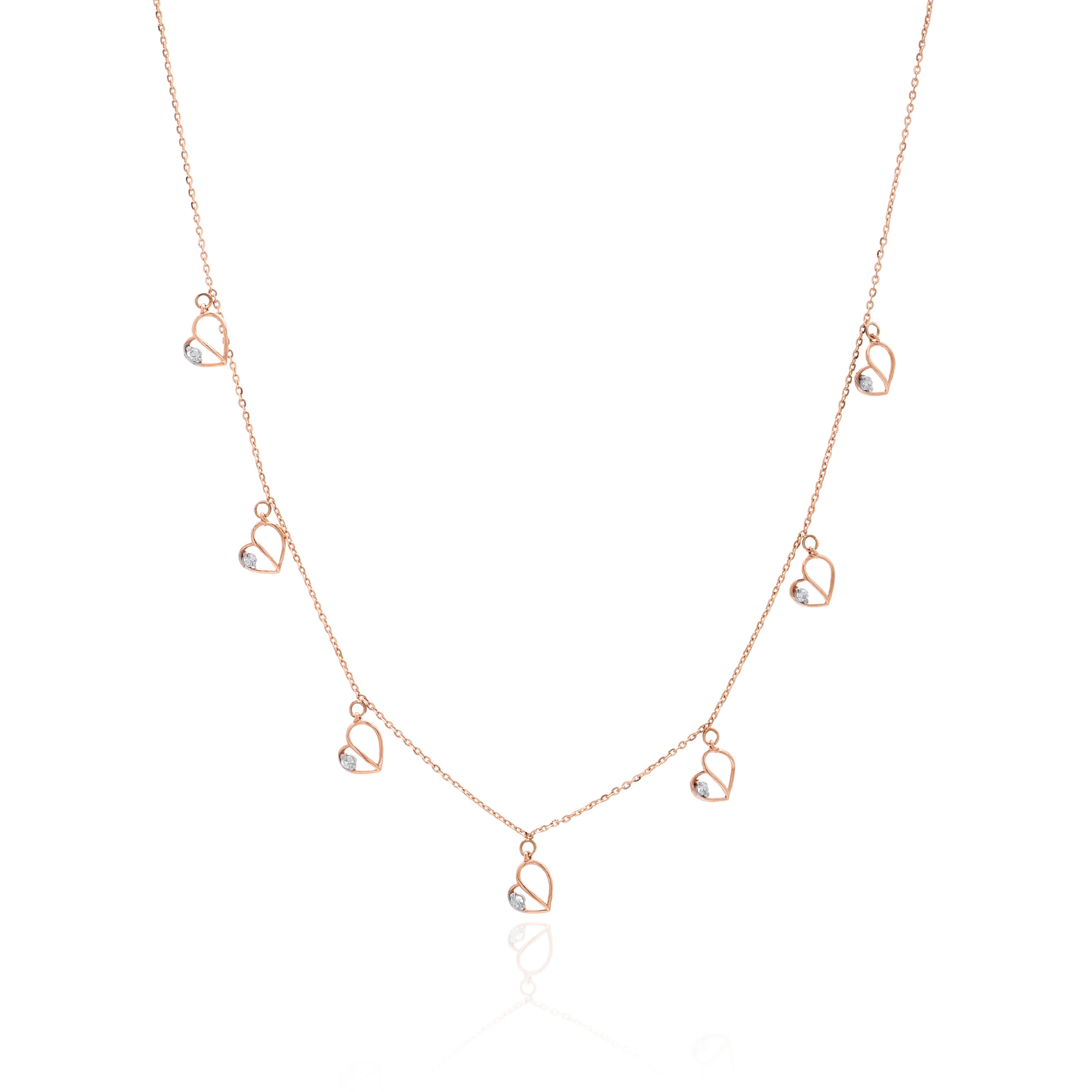 Rose Gold Diamond Necklace thumbnail 3