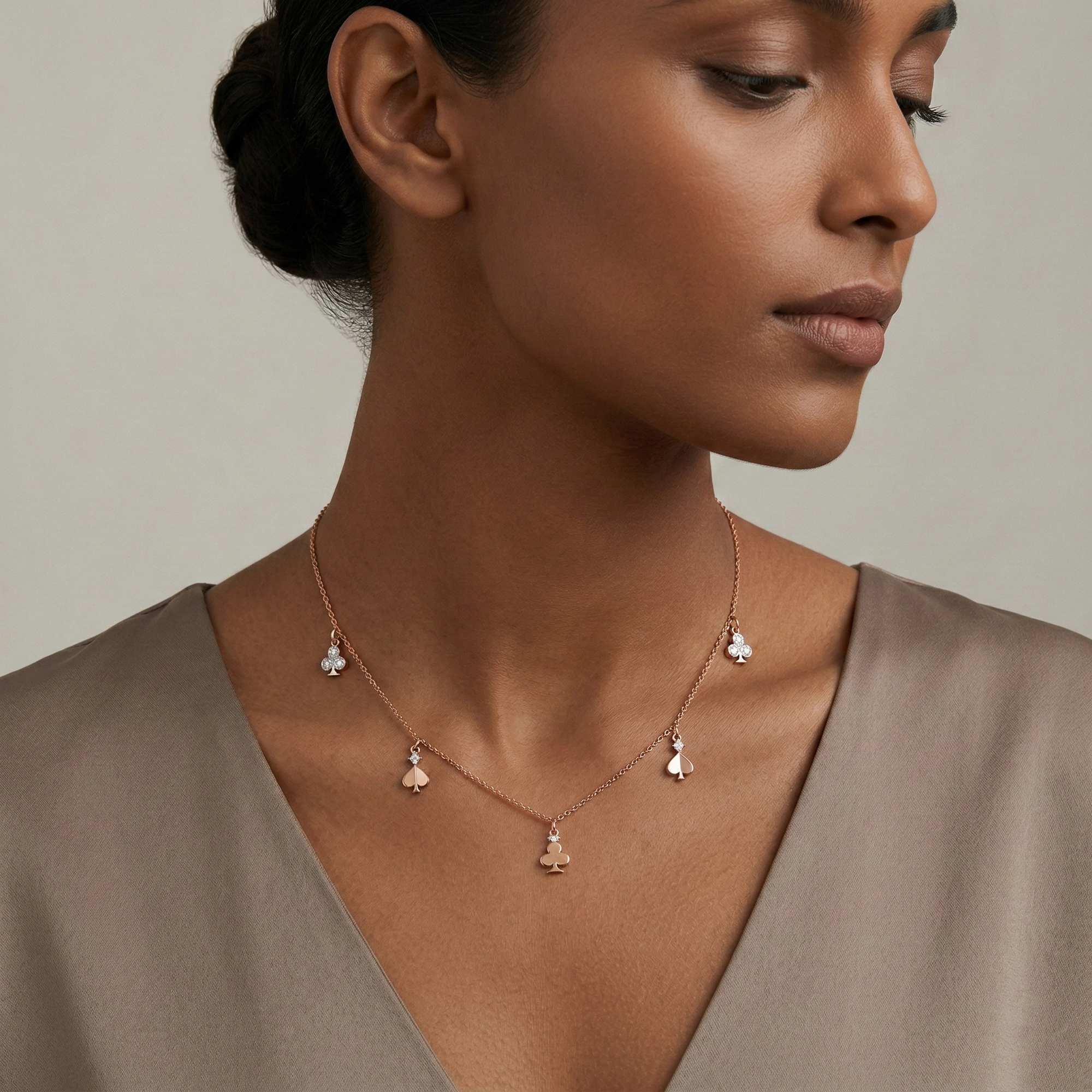 Rose Gold Diamond Necklace