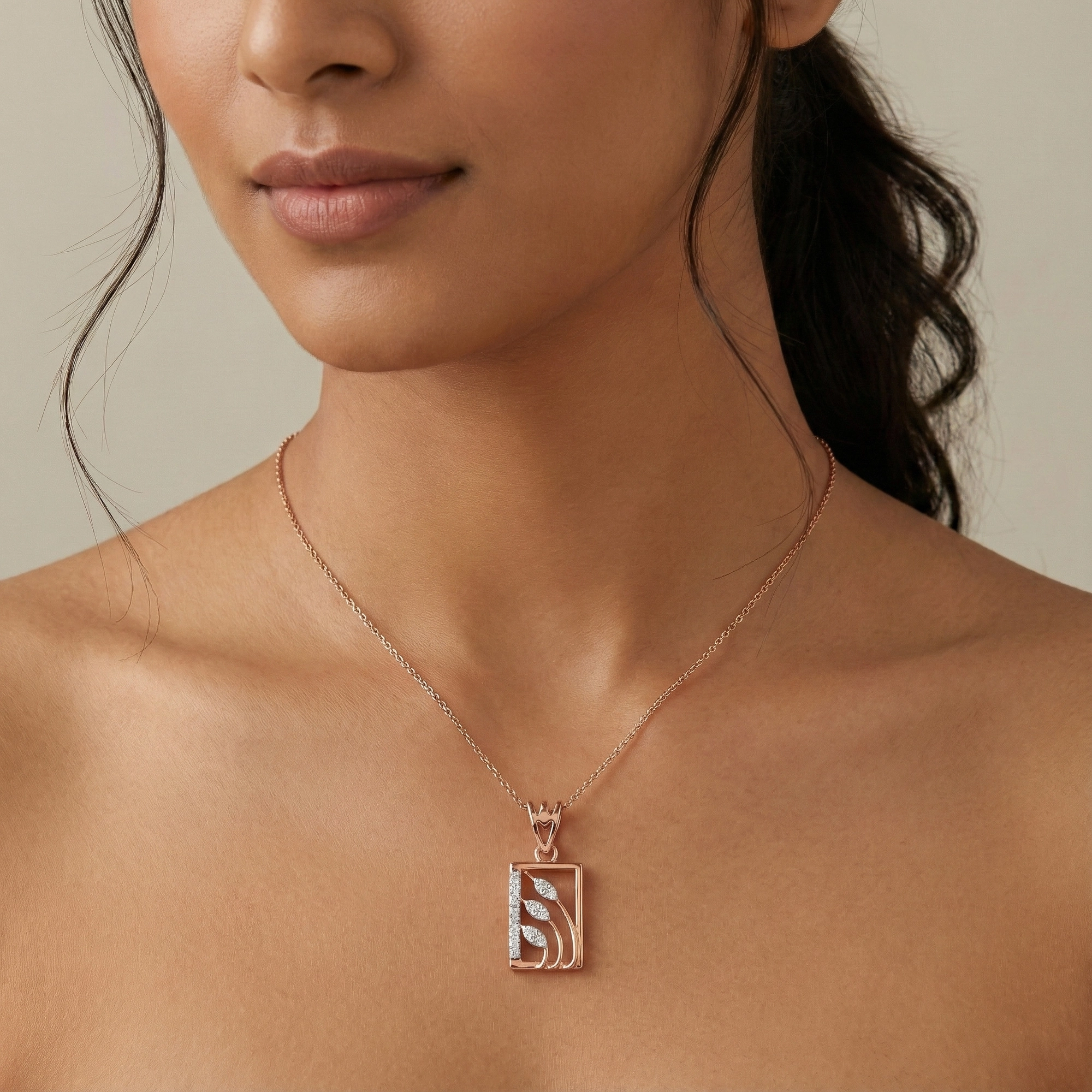 Rose Gold Diamond Pendant