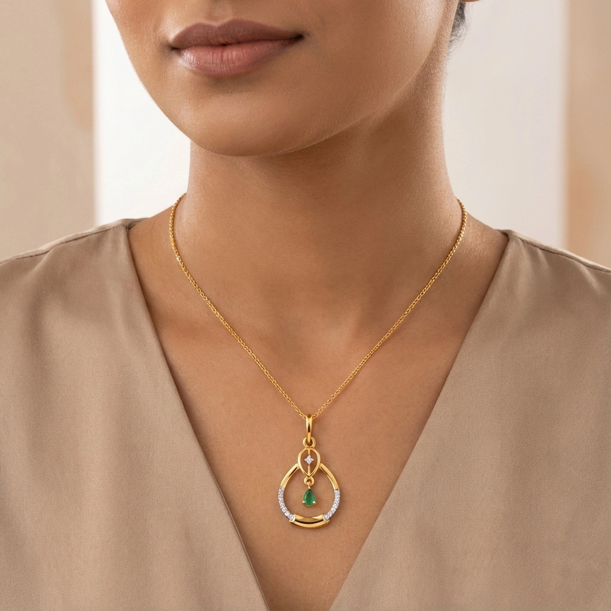 Yellow Gold Diamond Pendant