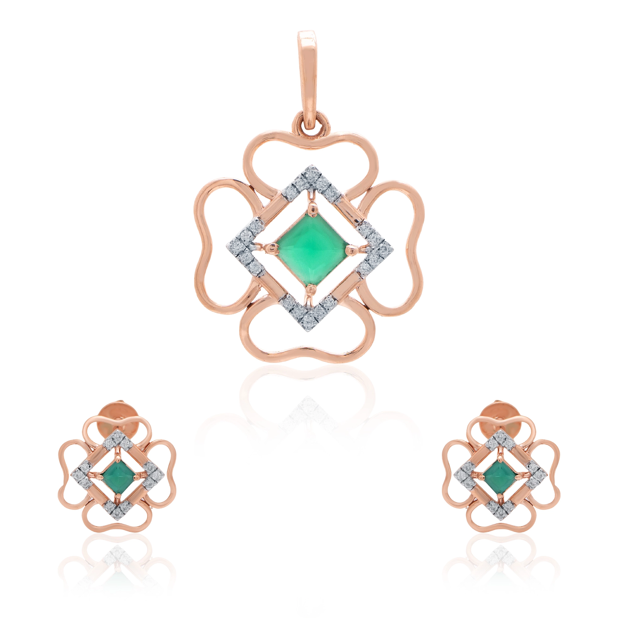 Rose Gold Diamond Pendant thumbnail 3
