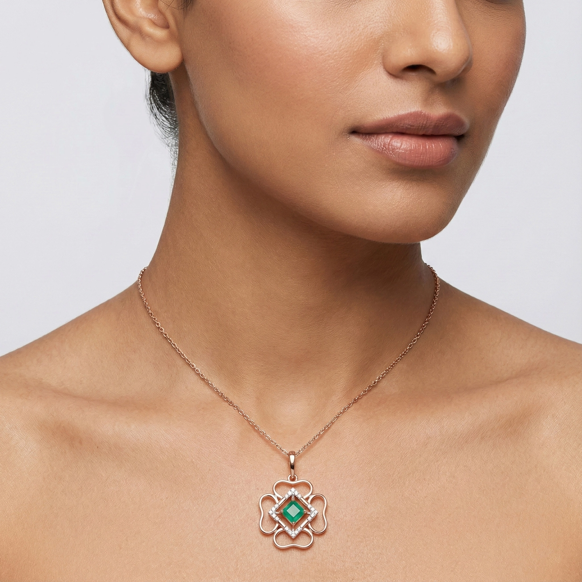 Rose Gold Diamond Pendant