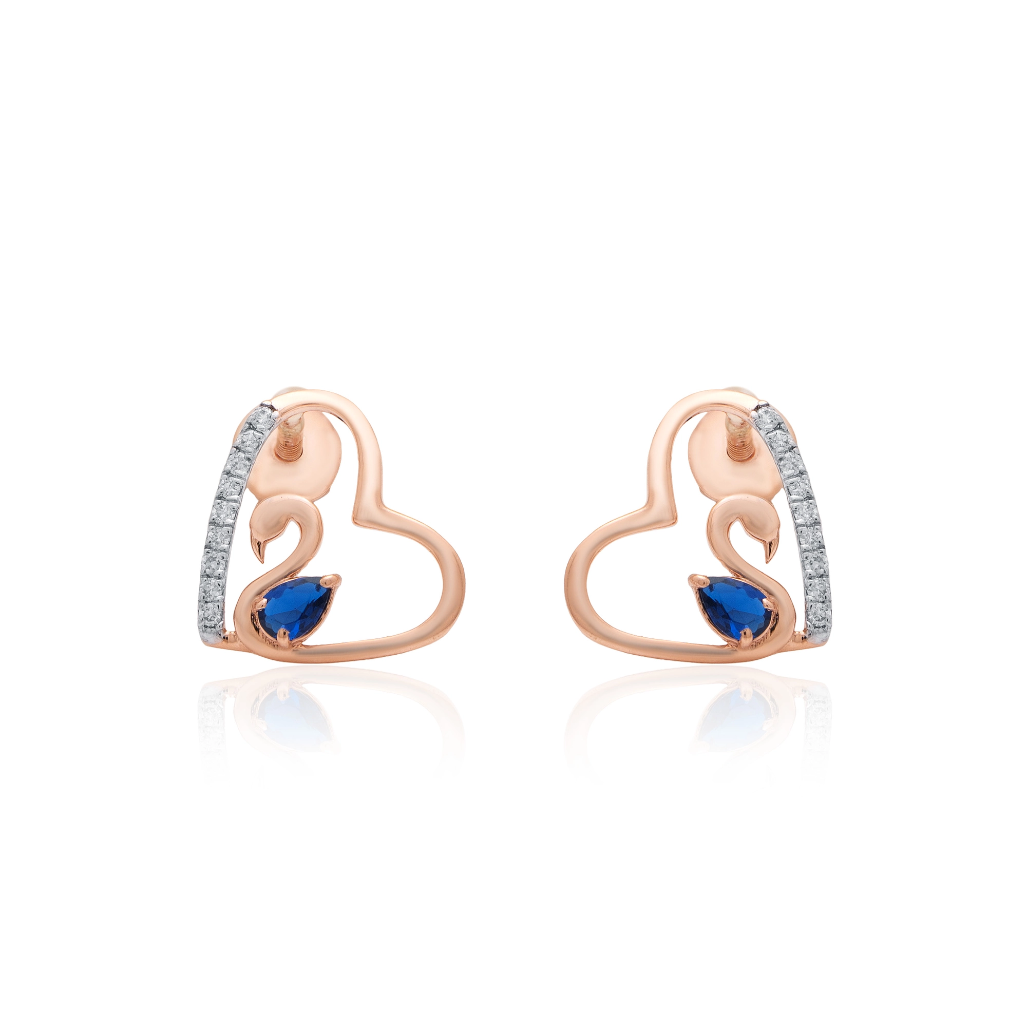 Rose Gold Diamond Earrings thumbnail 2