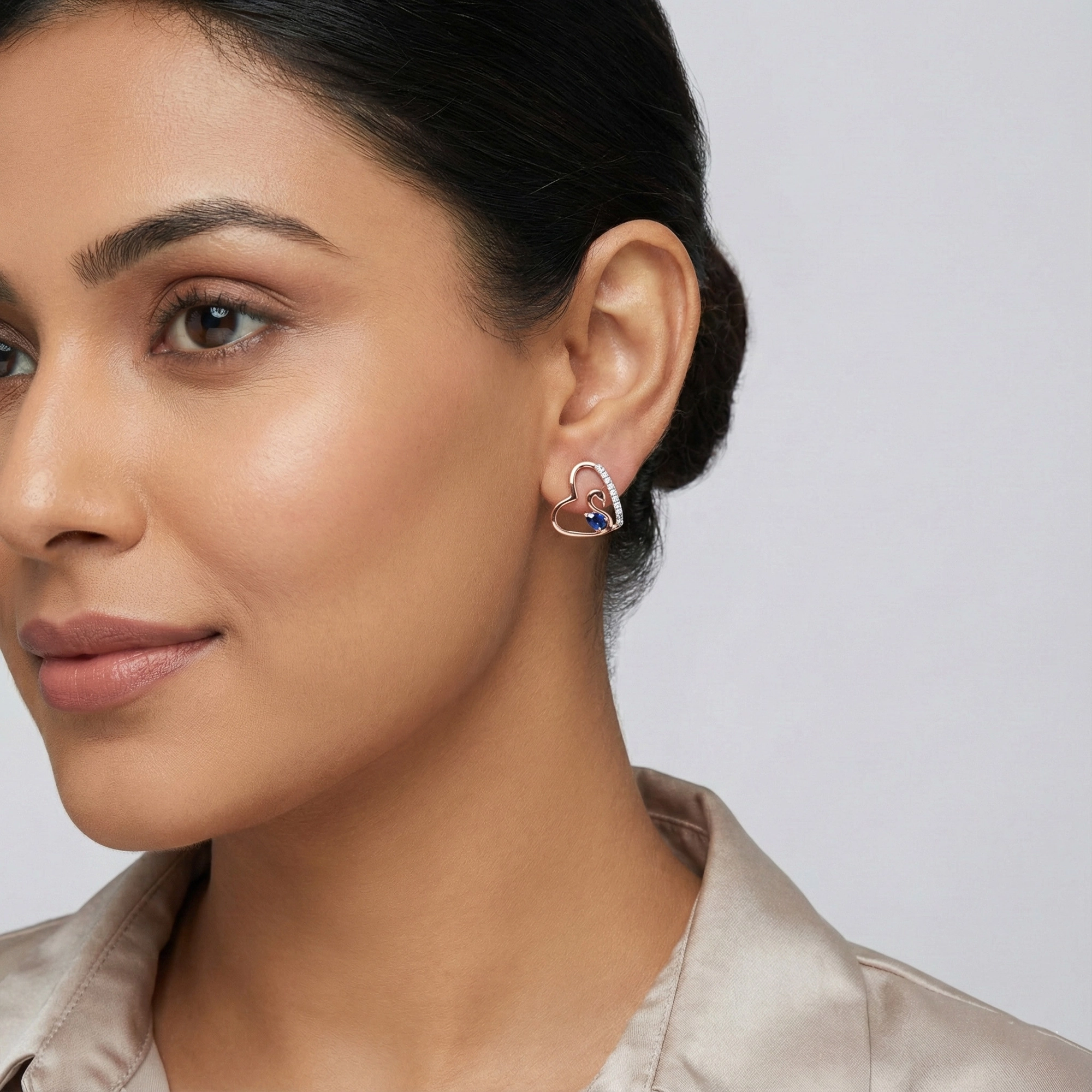 Rose Gold Diamond Earrings
