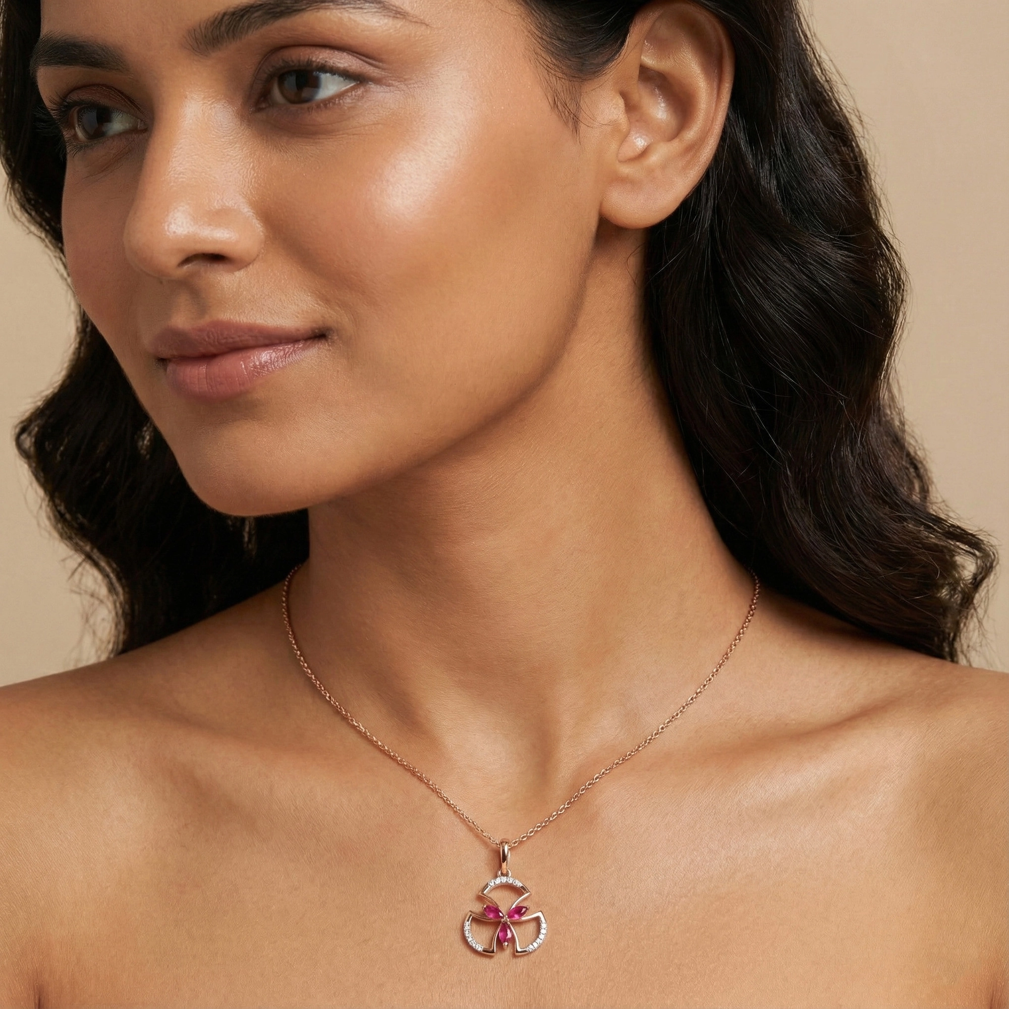 Rose Gold Diamond Pendant