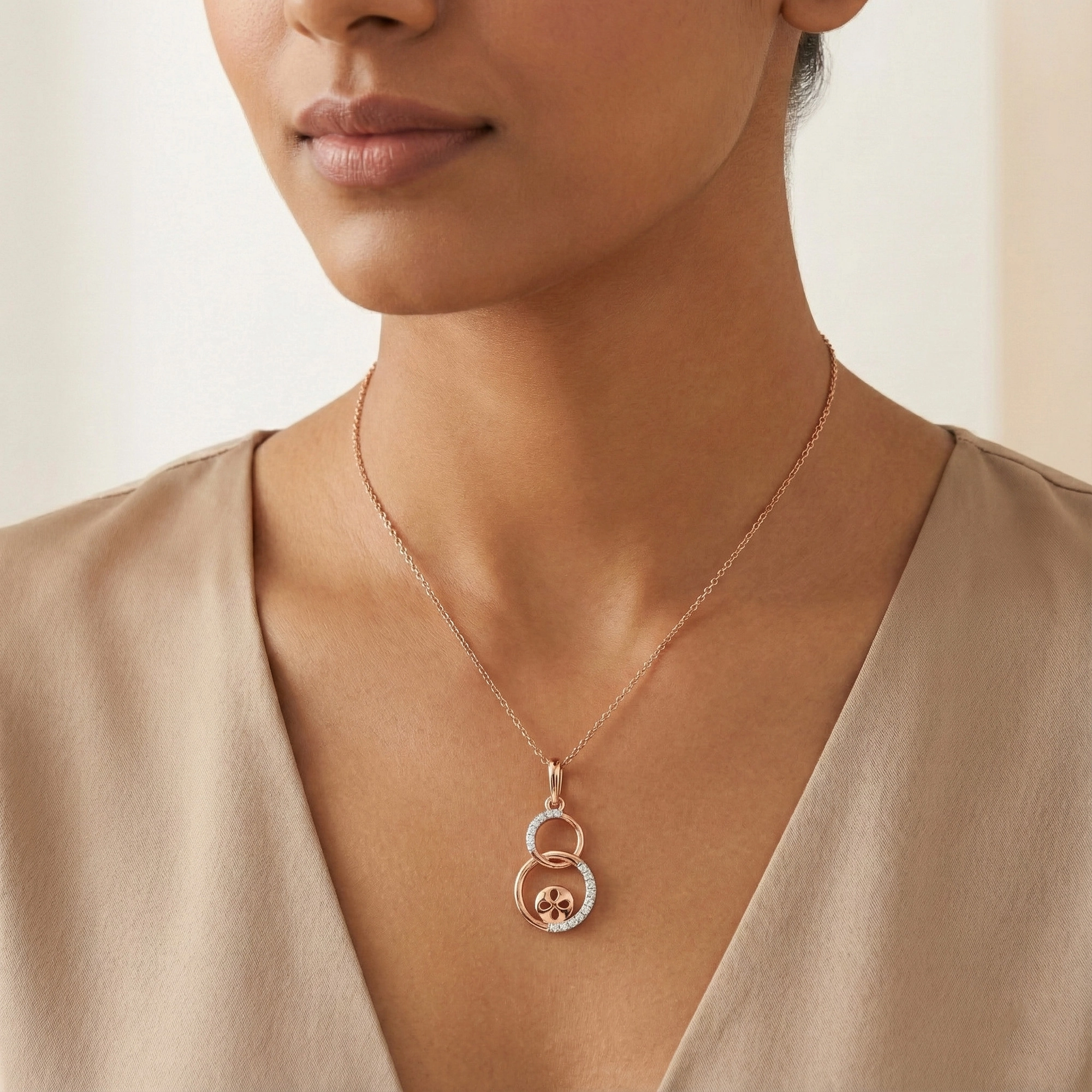 Rose Gold Diamond Pendant