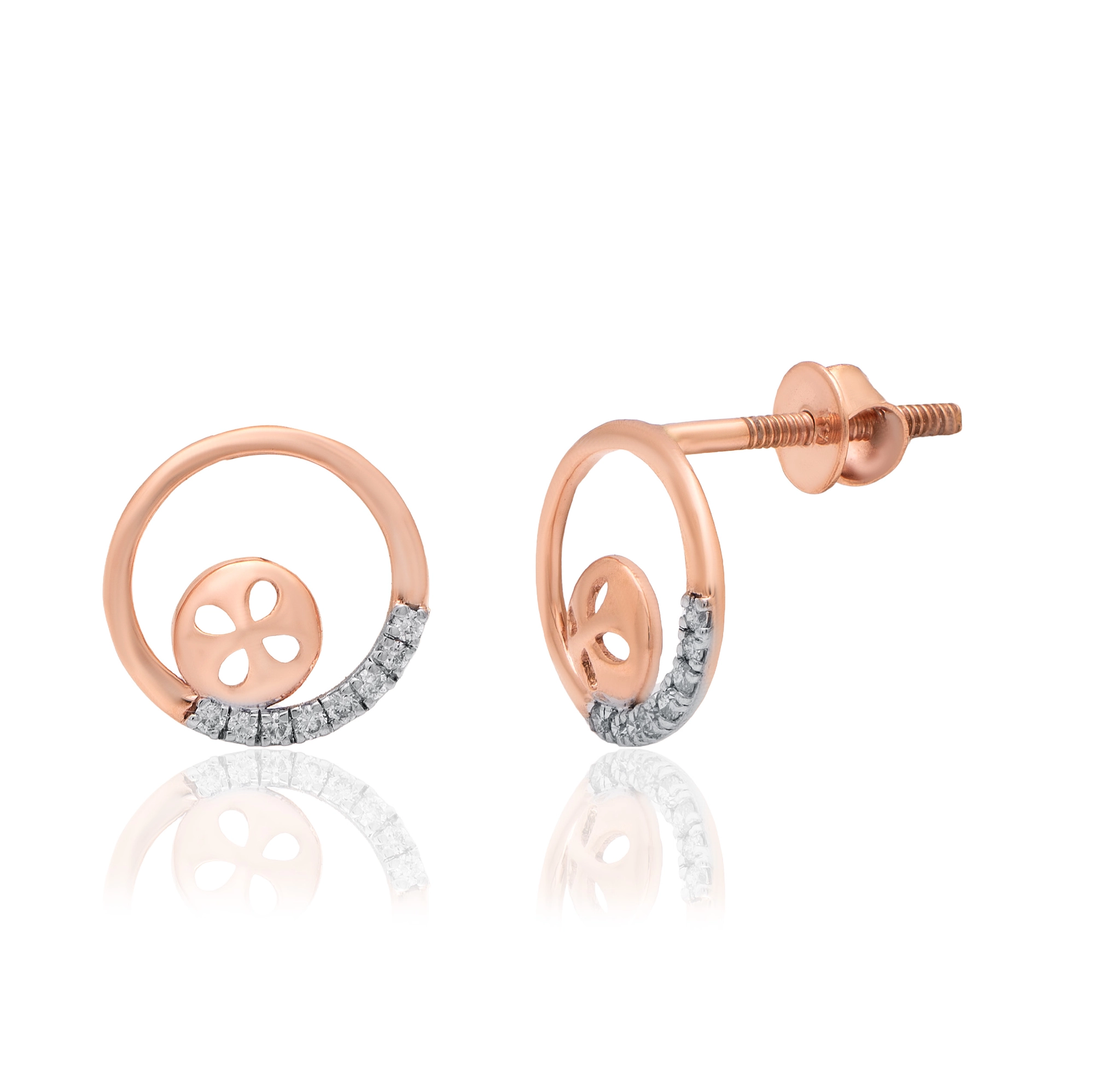 Rose Gold Diamond Earrings