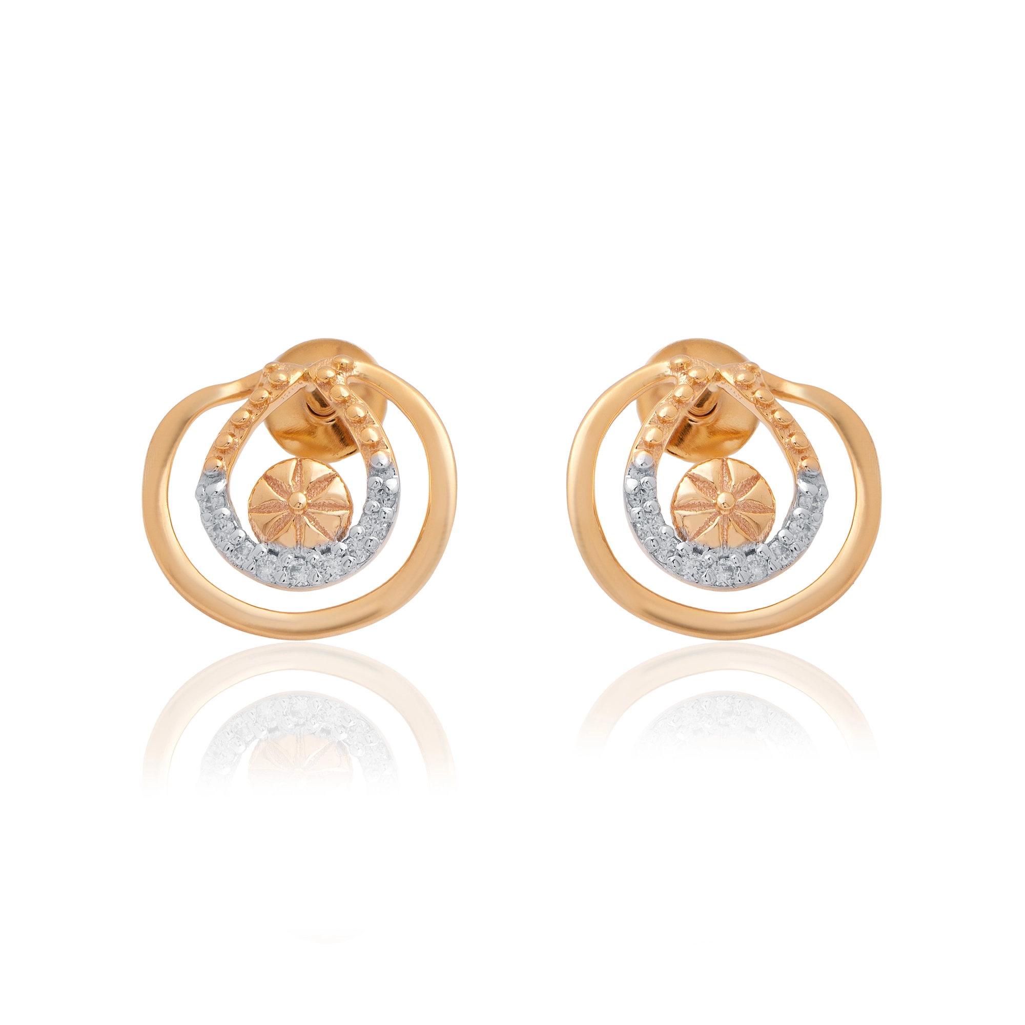 Rose Gold Diamond Earrings