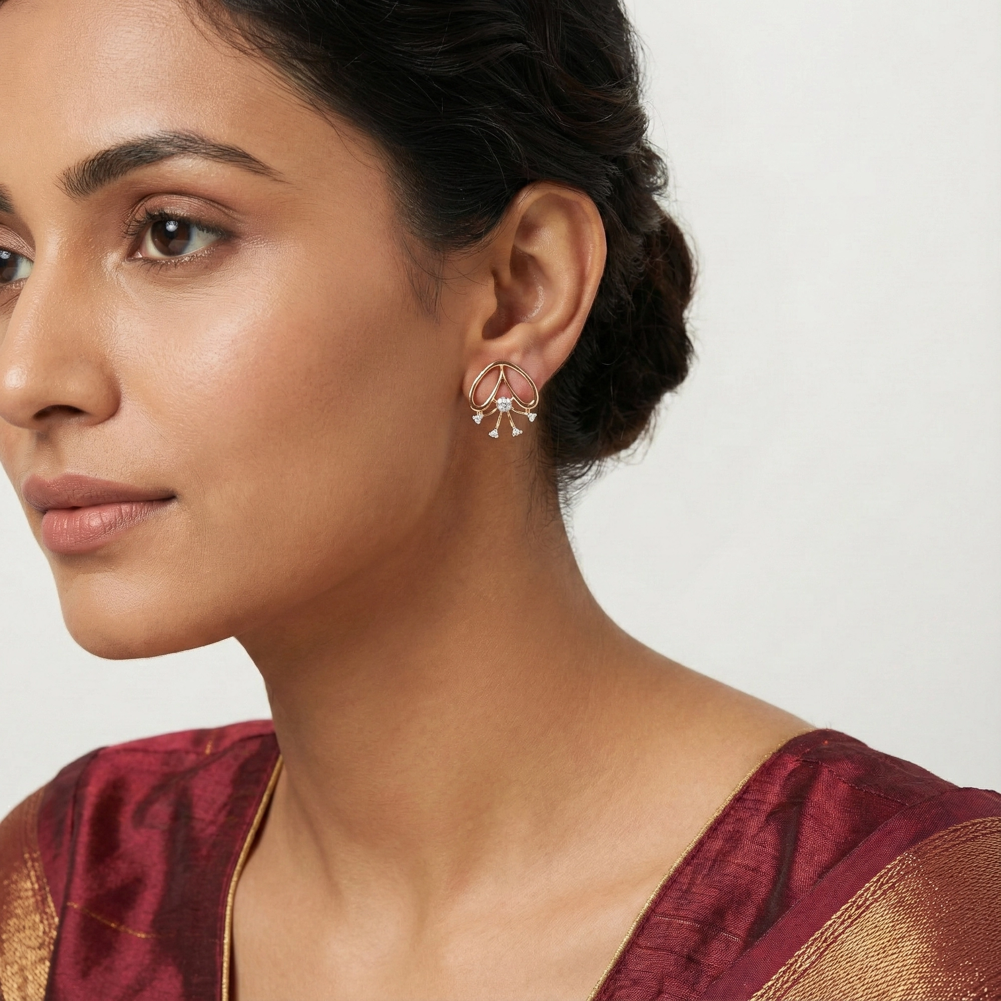 Rose Gold Diamond Earrings