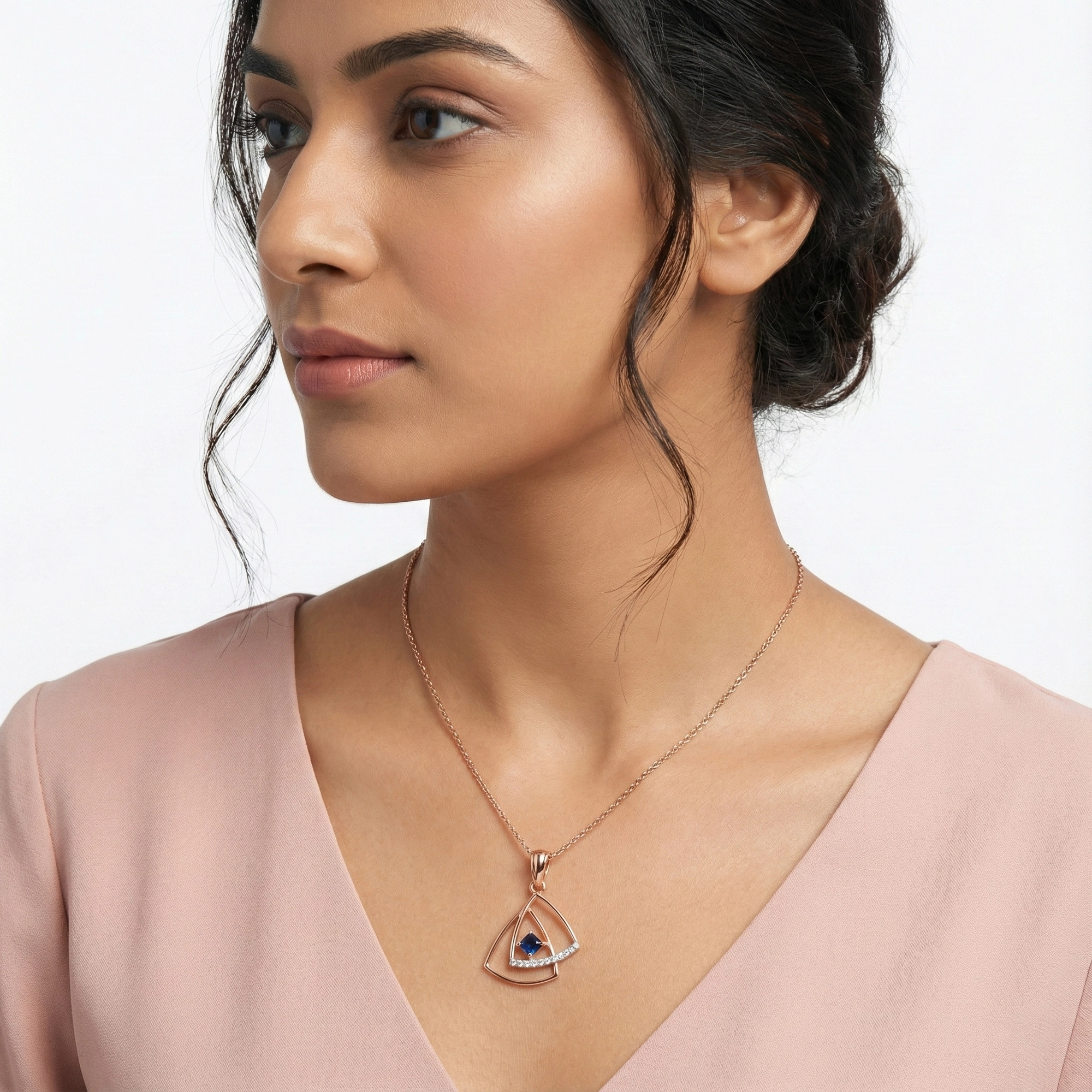 Rose Gold Diamond Pendant