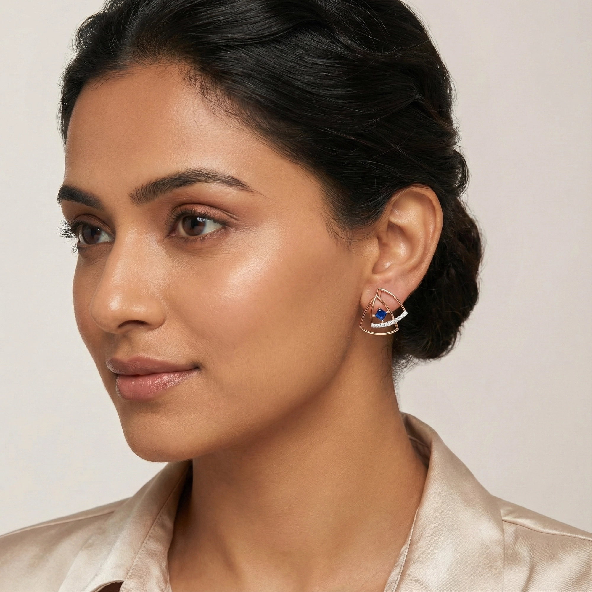 Rose Gold Diamond Earrings