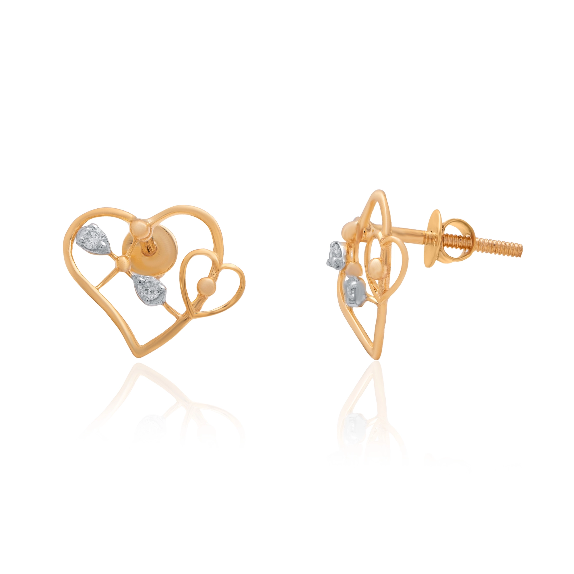 Rose Gold Diamond Earrings thumbnail 2