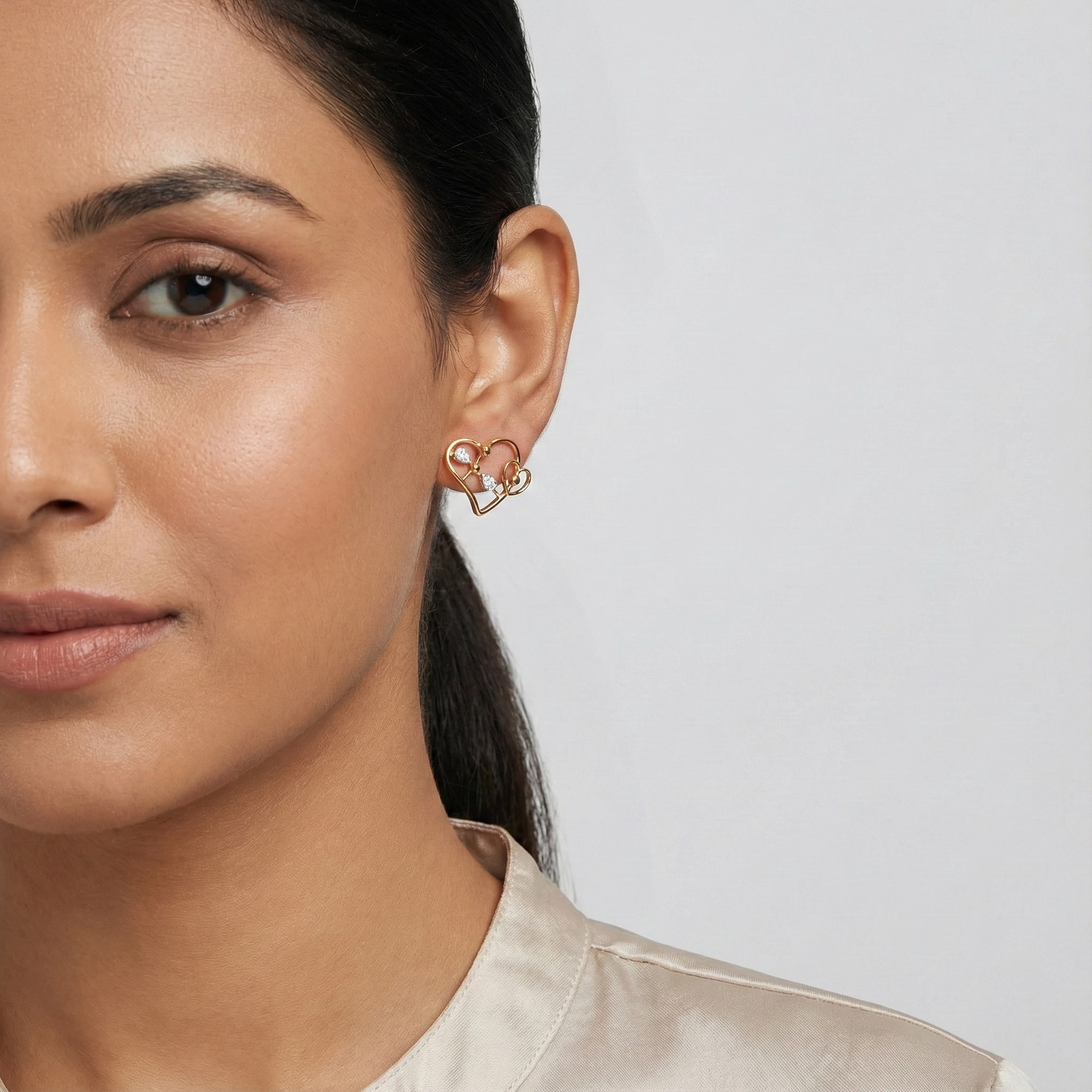Rose Gold Diamond Earrings