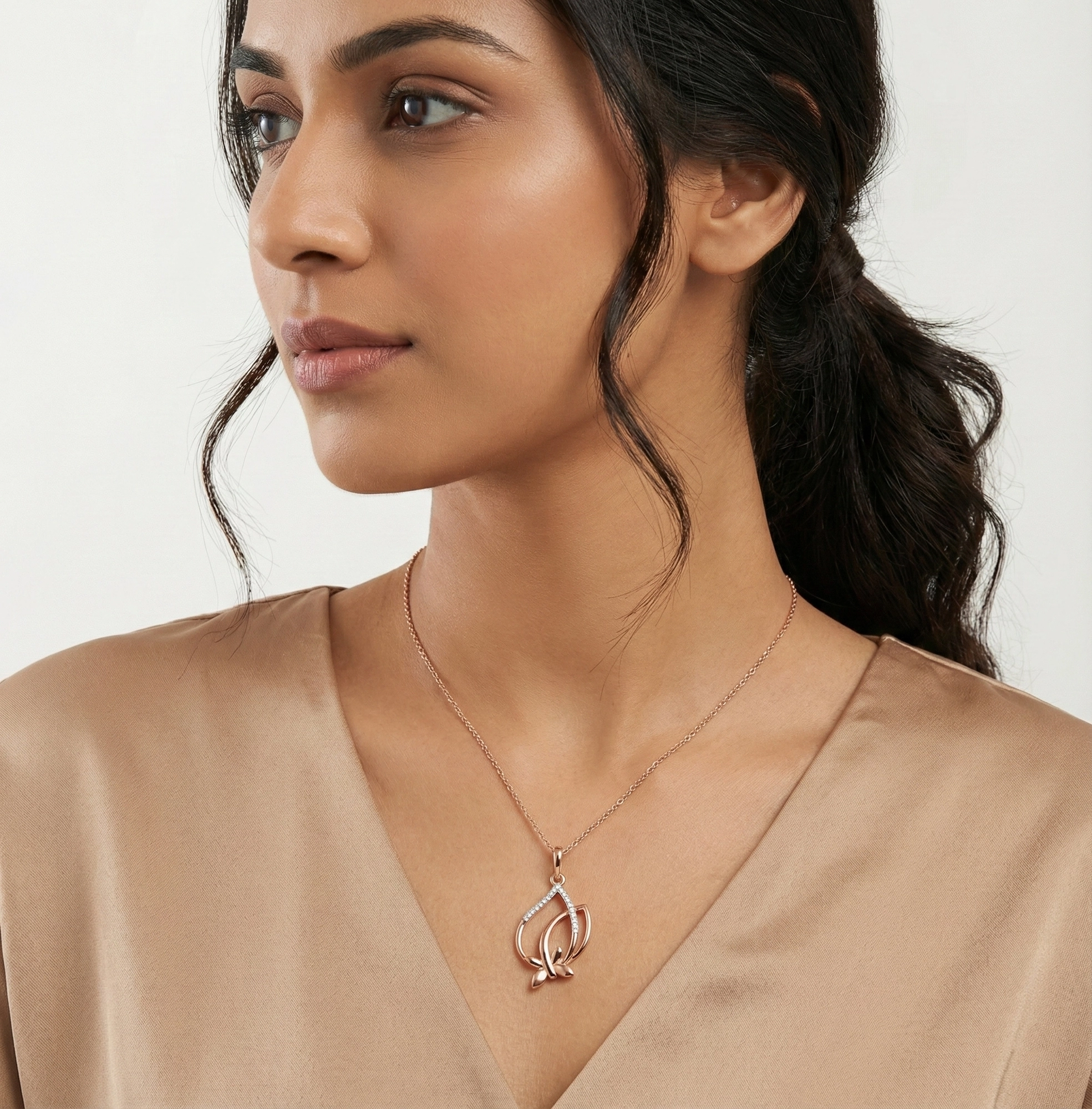 Rose Gold Diamond Pendant