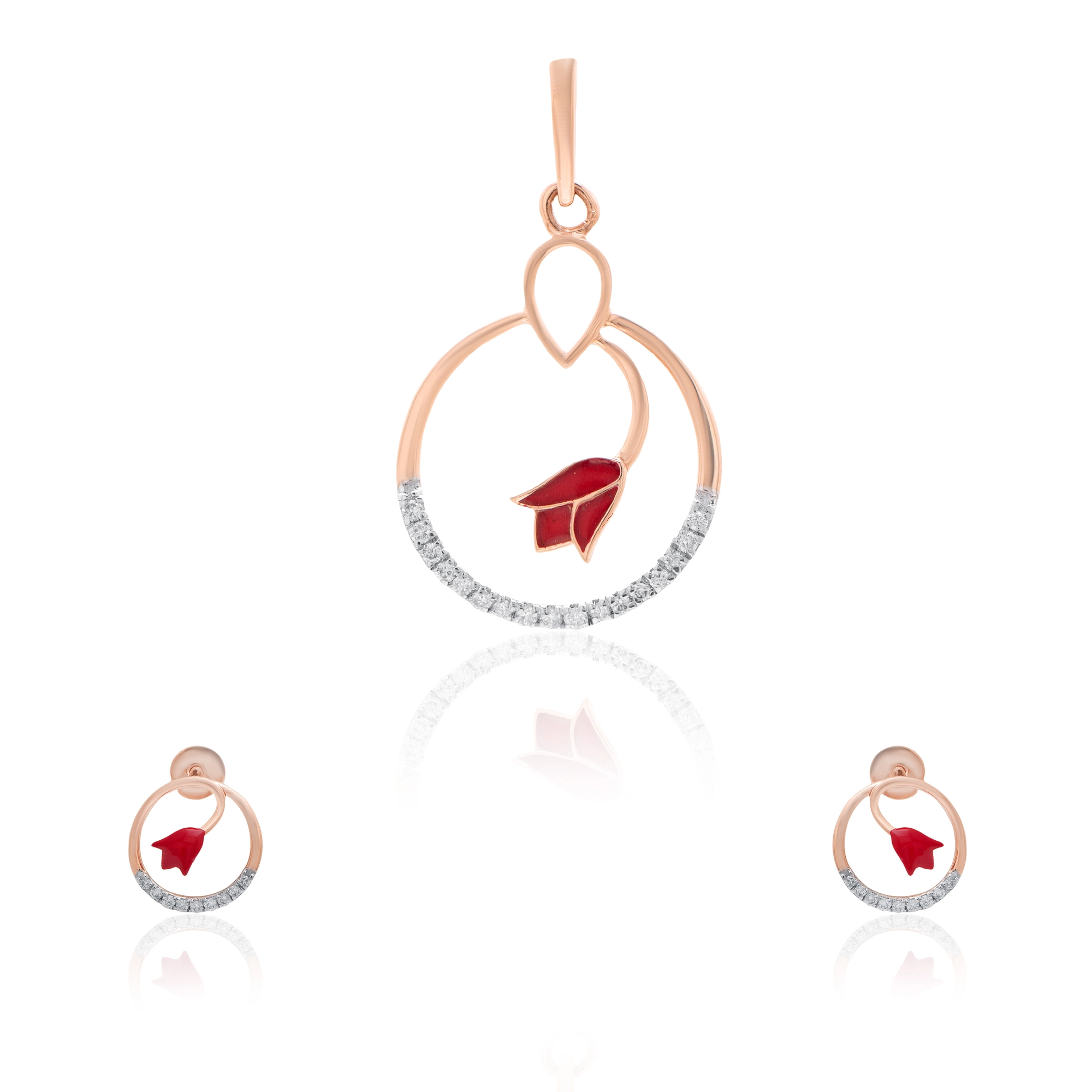 Rose Gold Diamond Pendant thumbnail 3