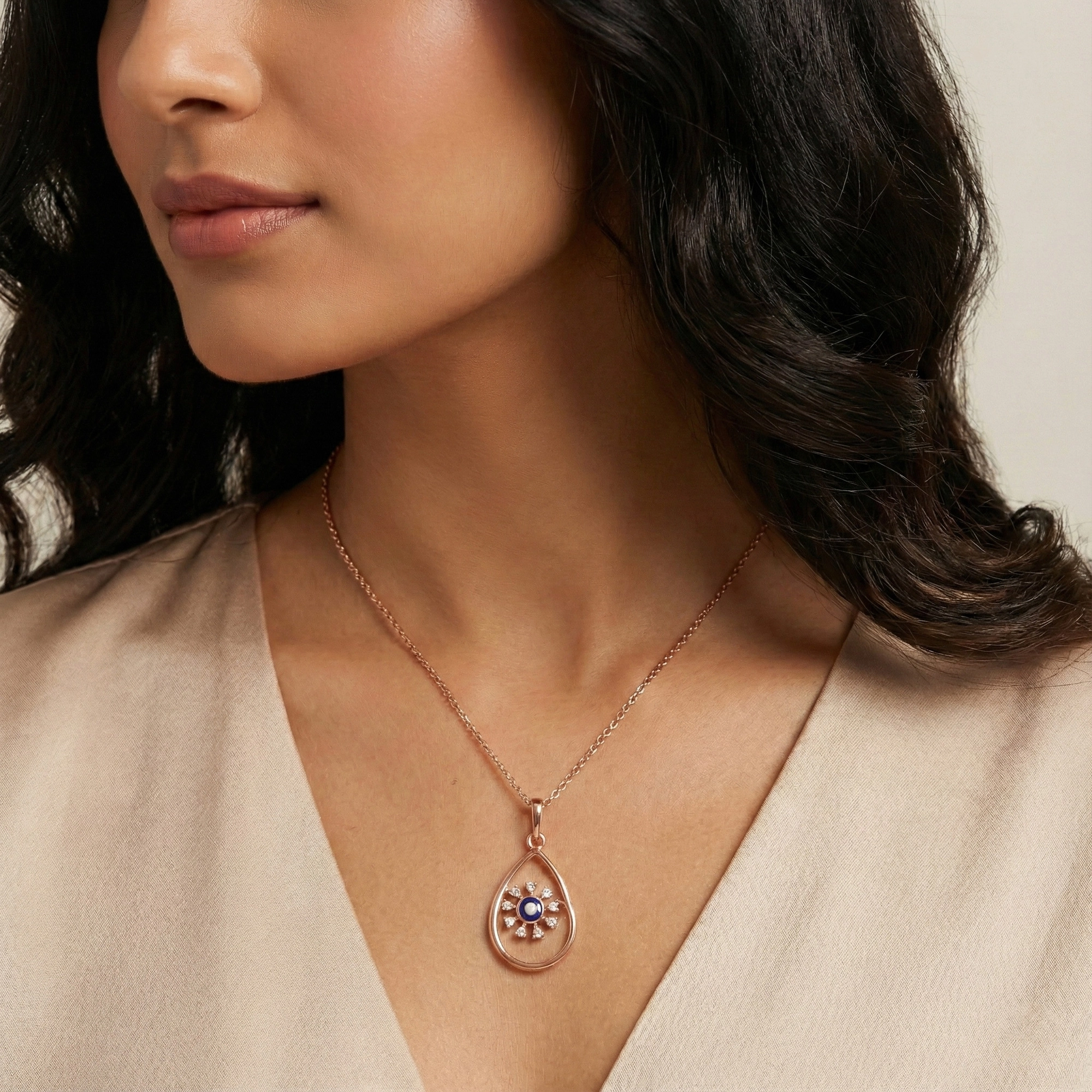 Rose Gold Diamond Pendant