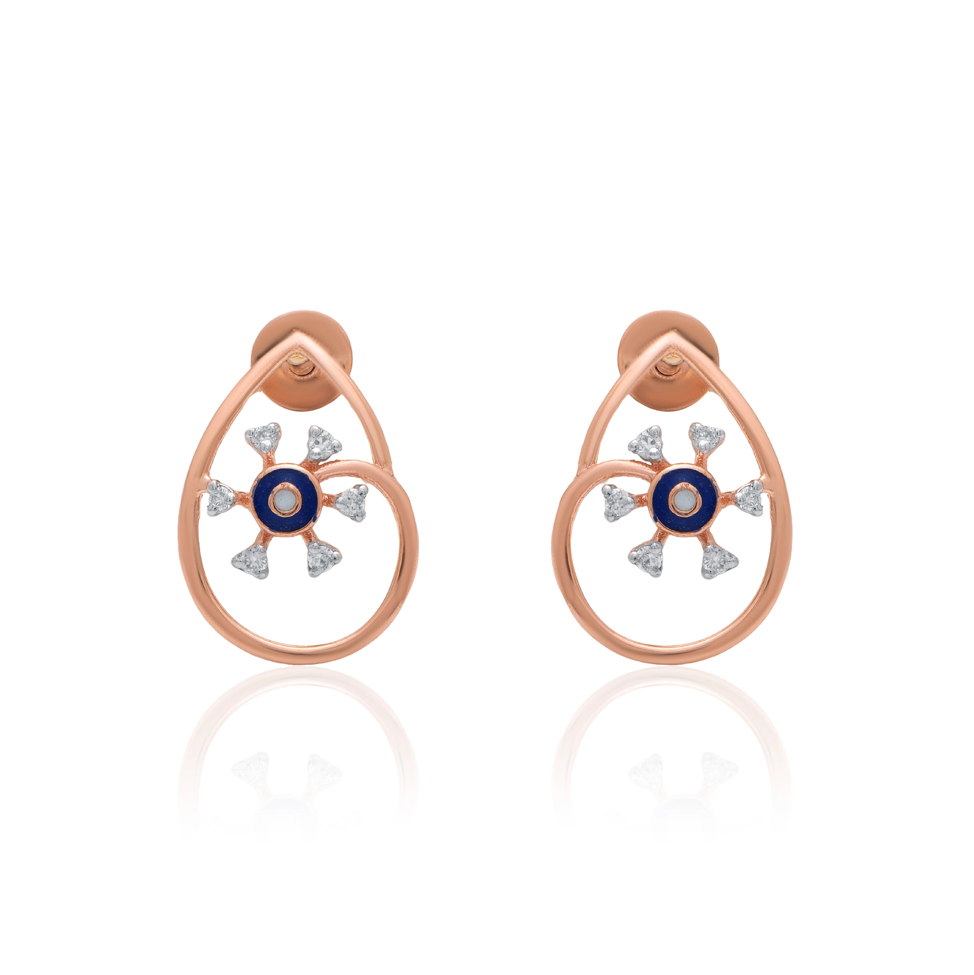 Rose Gold Diamond Earrings thumbnail 2