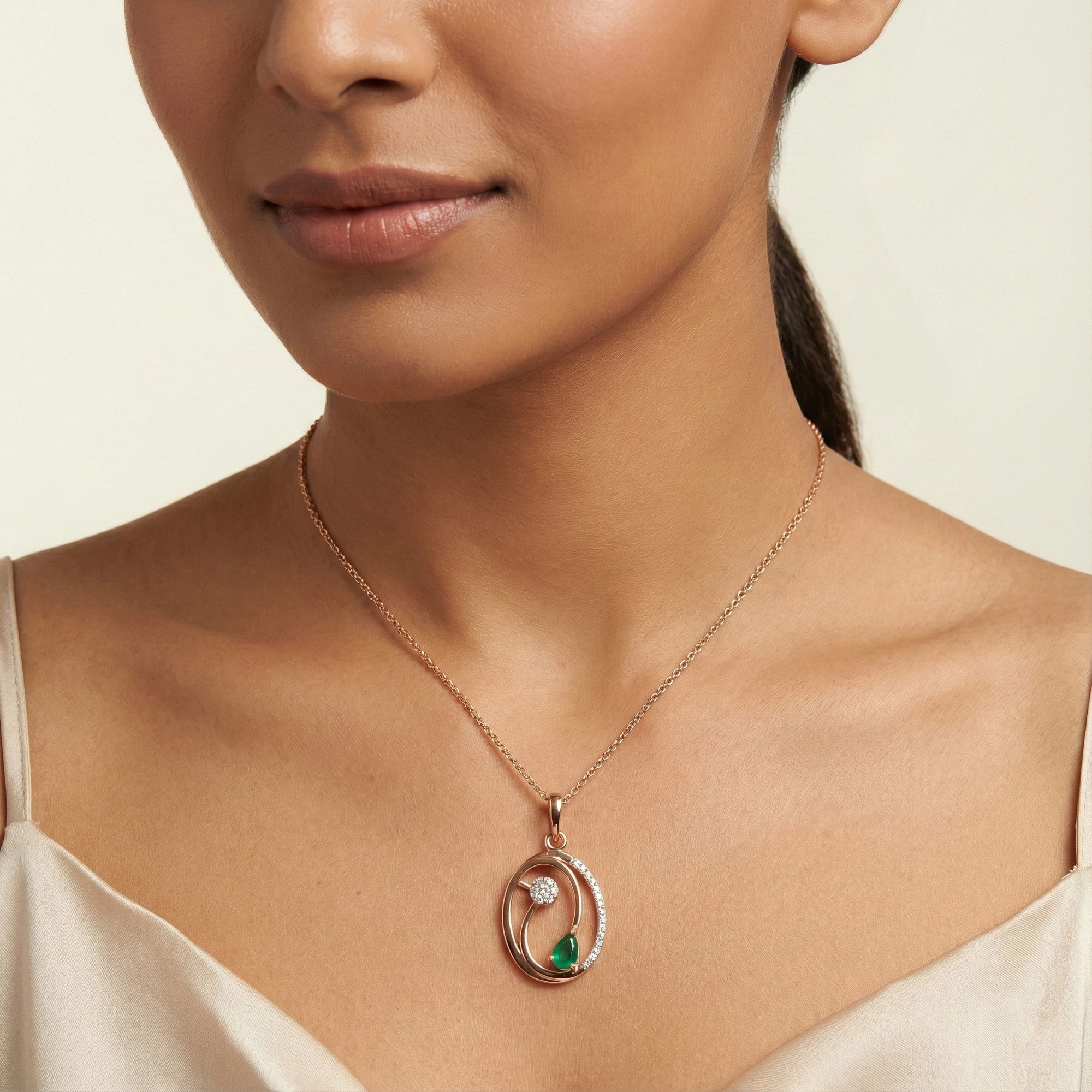 Rose Gold Diamond Pendant thumbnail 3