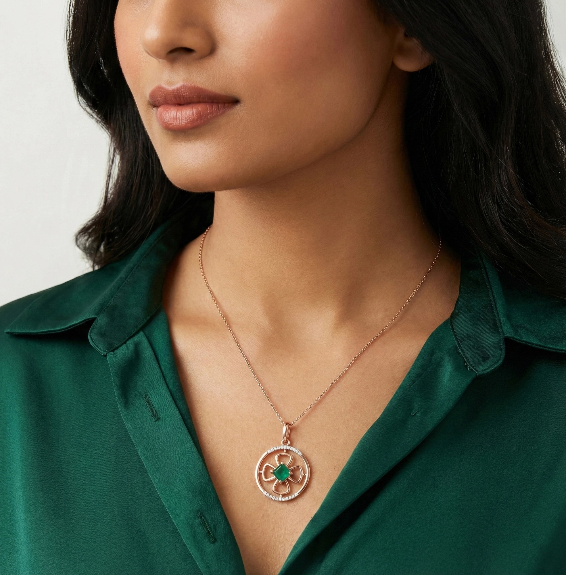 Rose Gold Diamond Pendant thumbnail 4