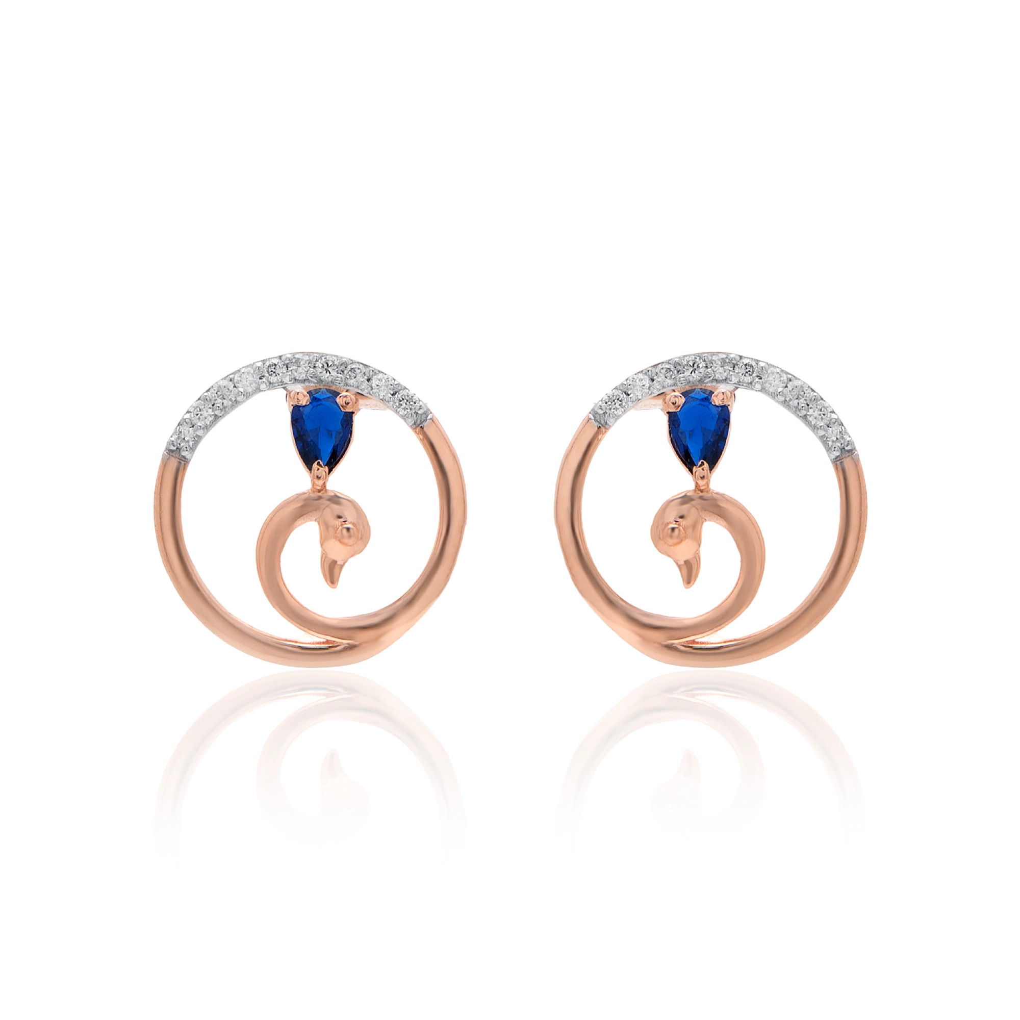 Rose Gold Diamond Earrings thumbnail 2