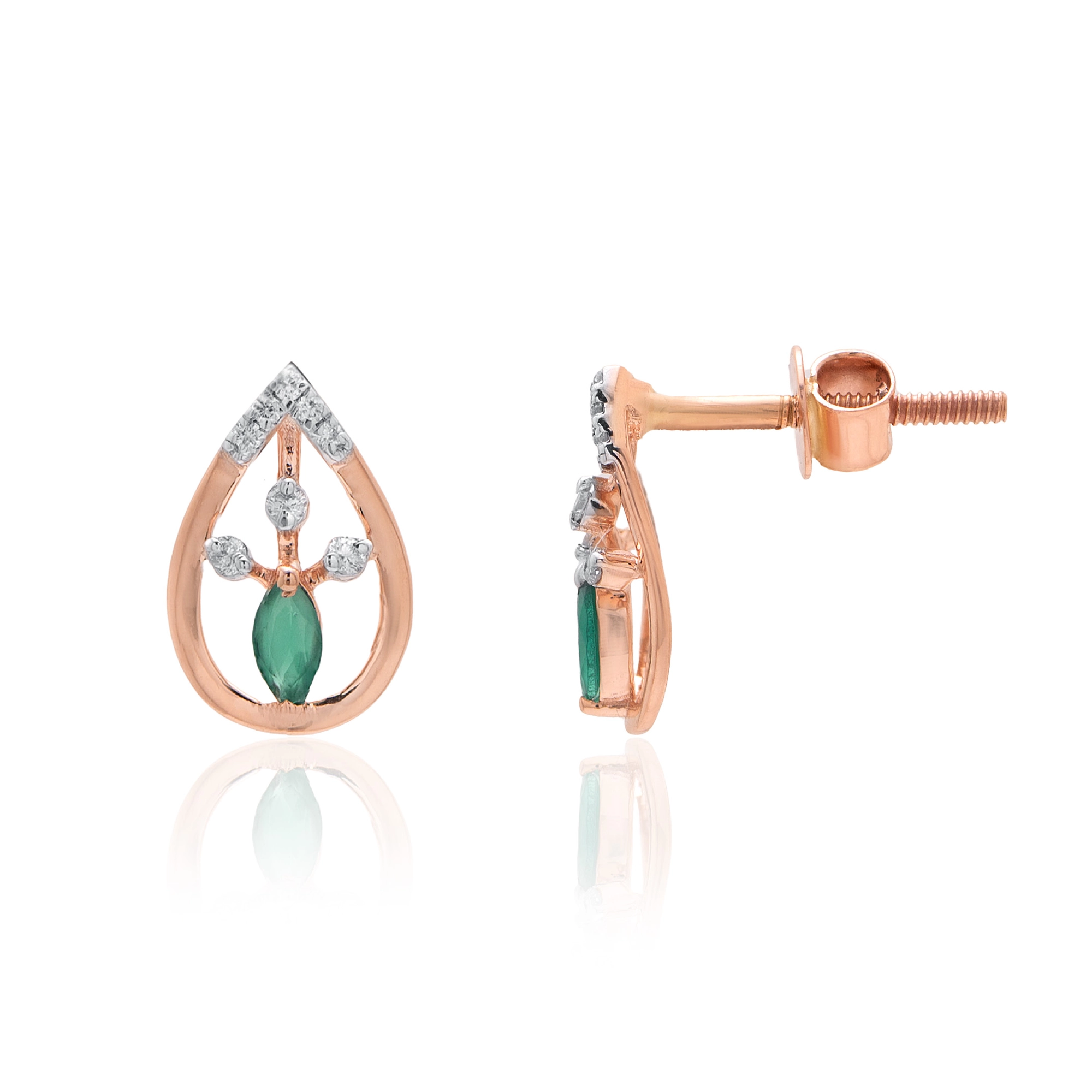 Rose Gold Diamond Earrings