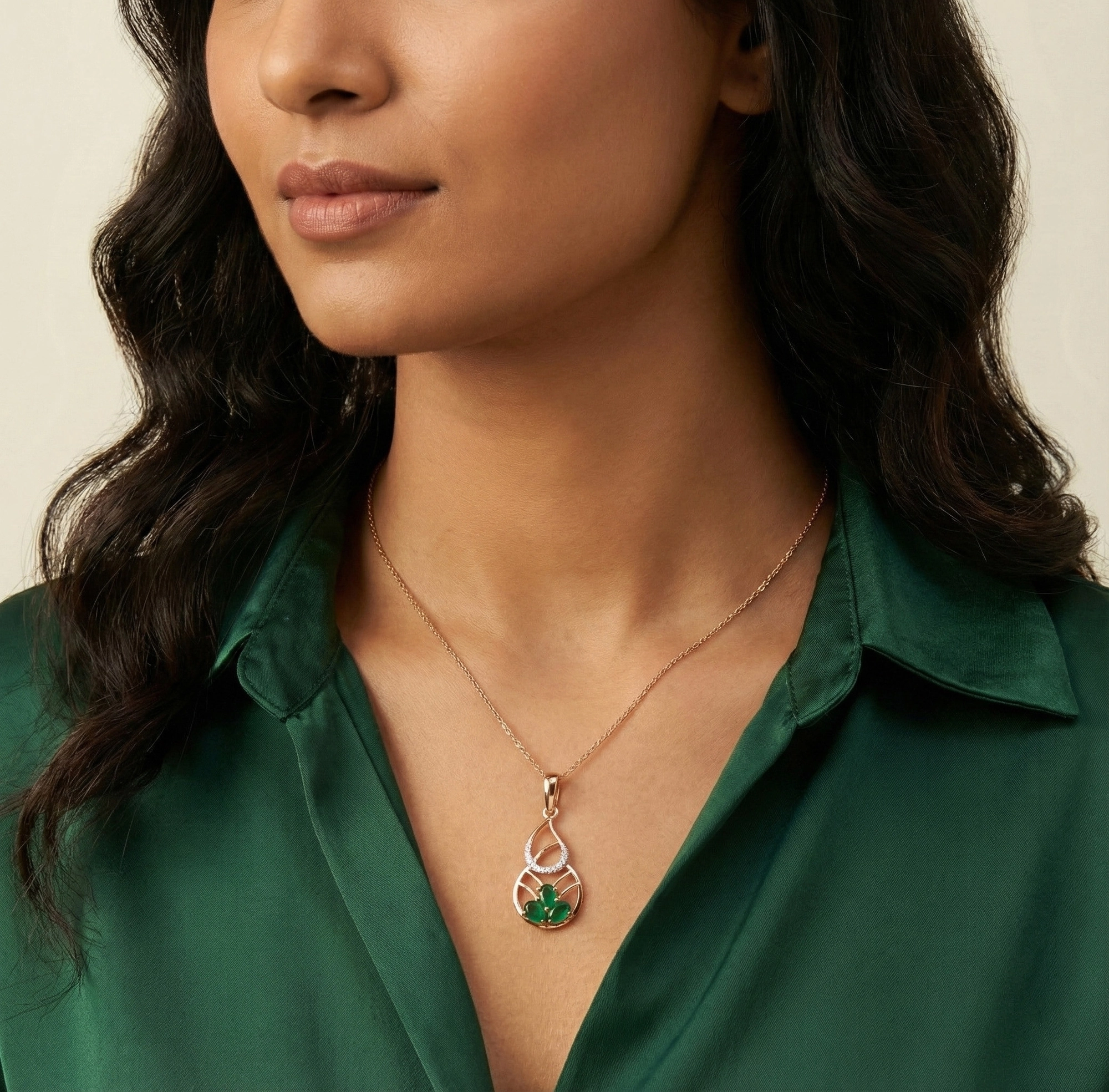 Yellow Gold Diamond Pendant thumbnail 4