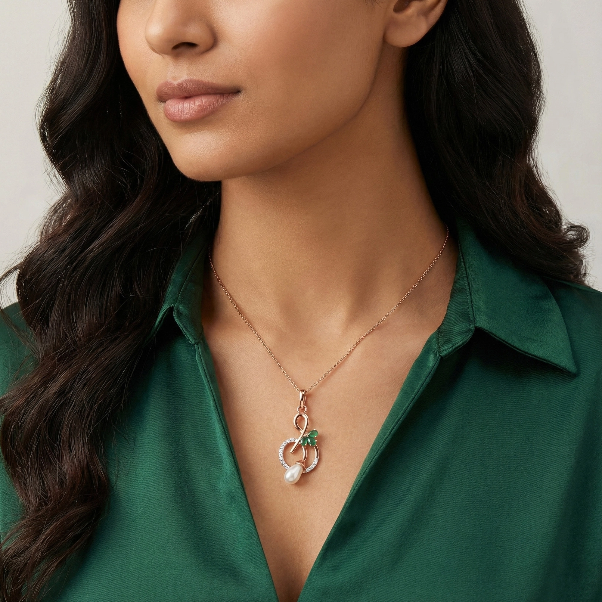 Rose Gold Diamond Pendant thumbnail 4