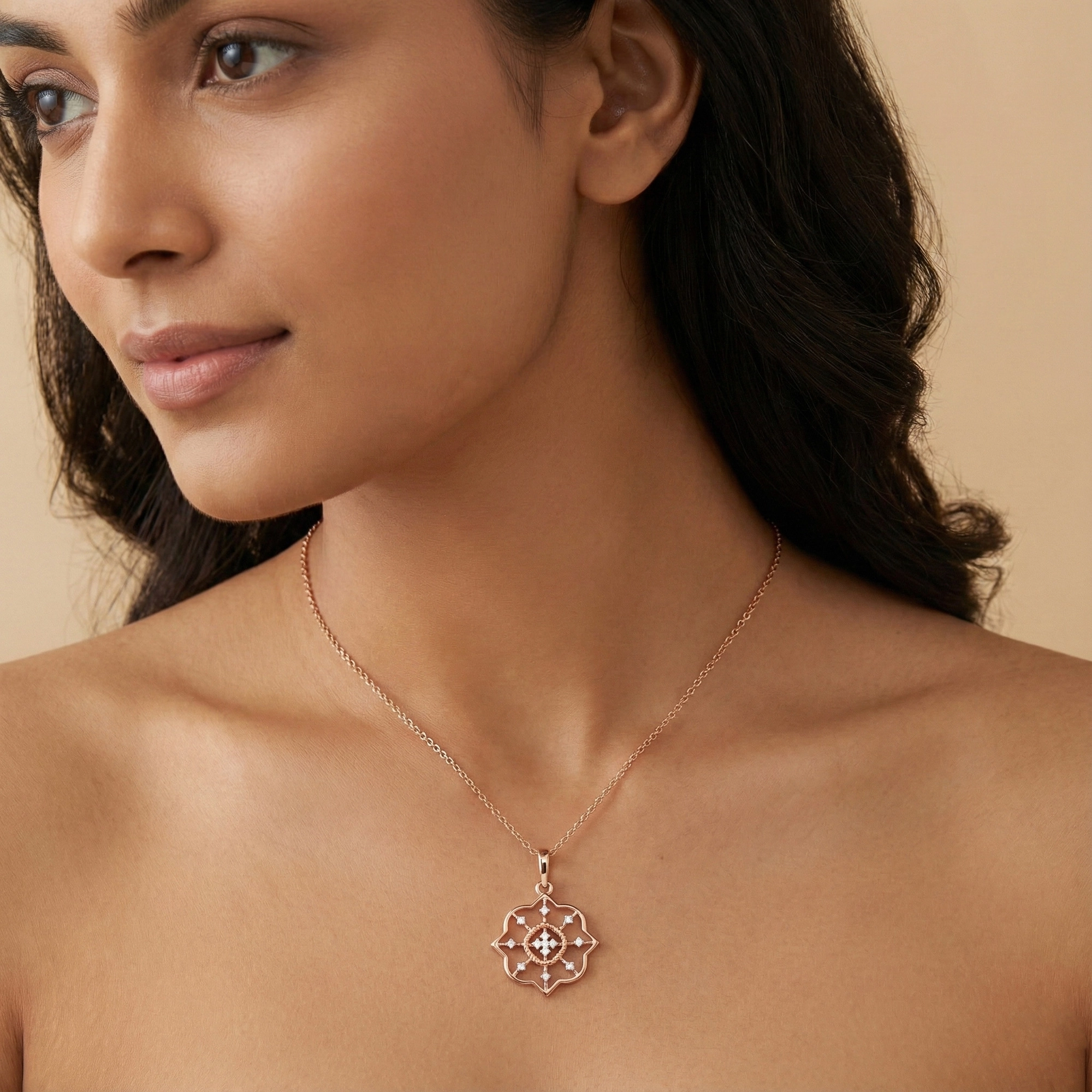 Rose Gold Diamond Pendant thumbnail 4