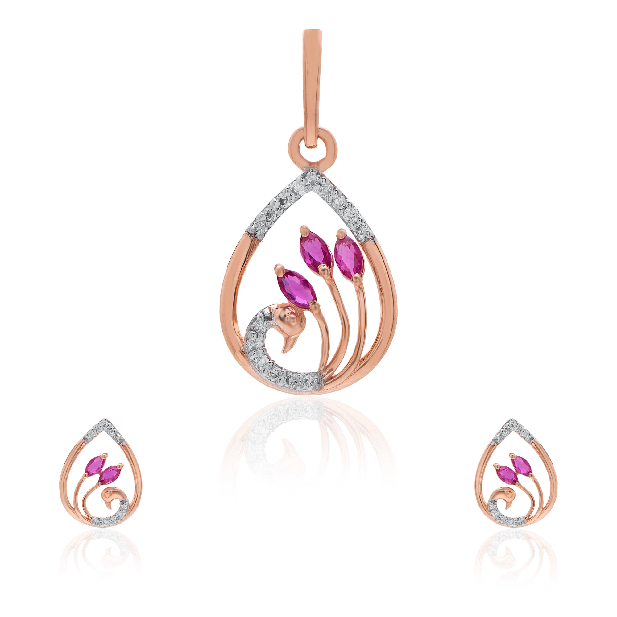 Rose Gold Diamond Pendant thumbnail 3