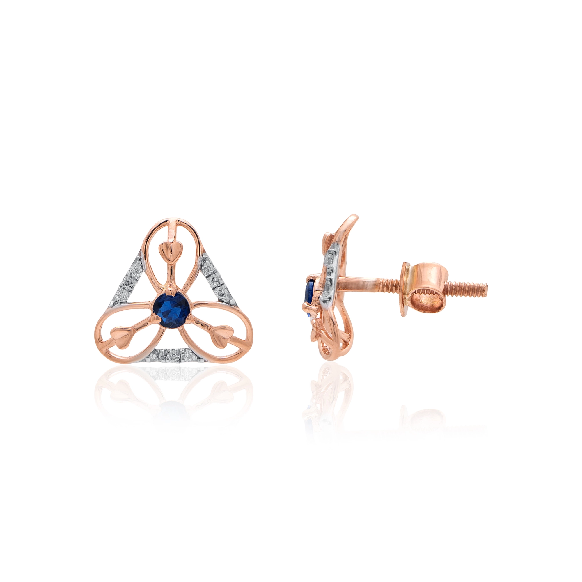 Rose Gold Diamond Earrings
