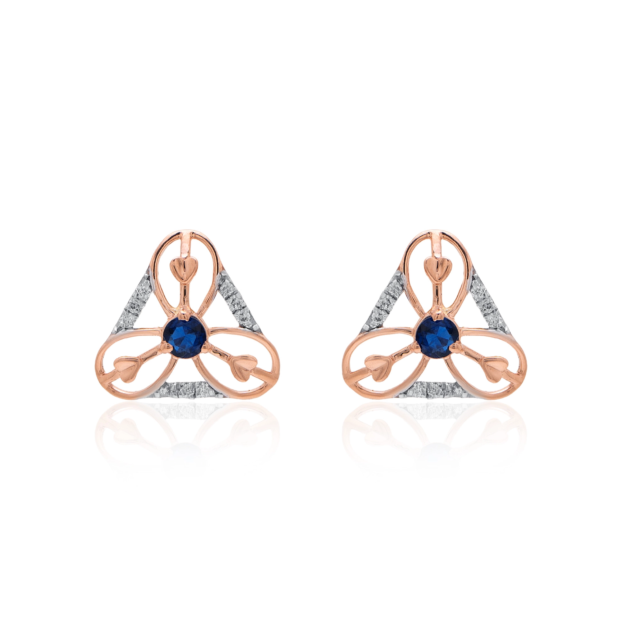 Rose Gold Diamond Earrings thumbnail 2